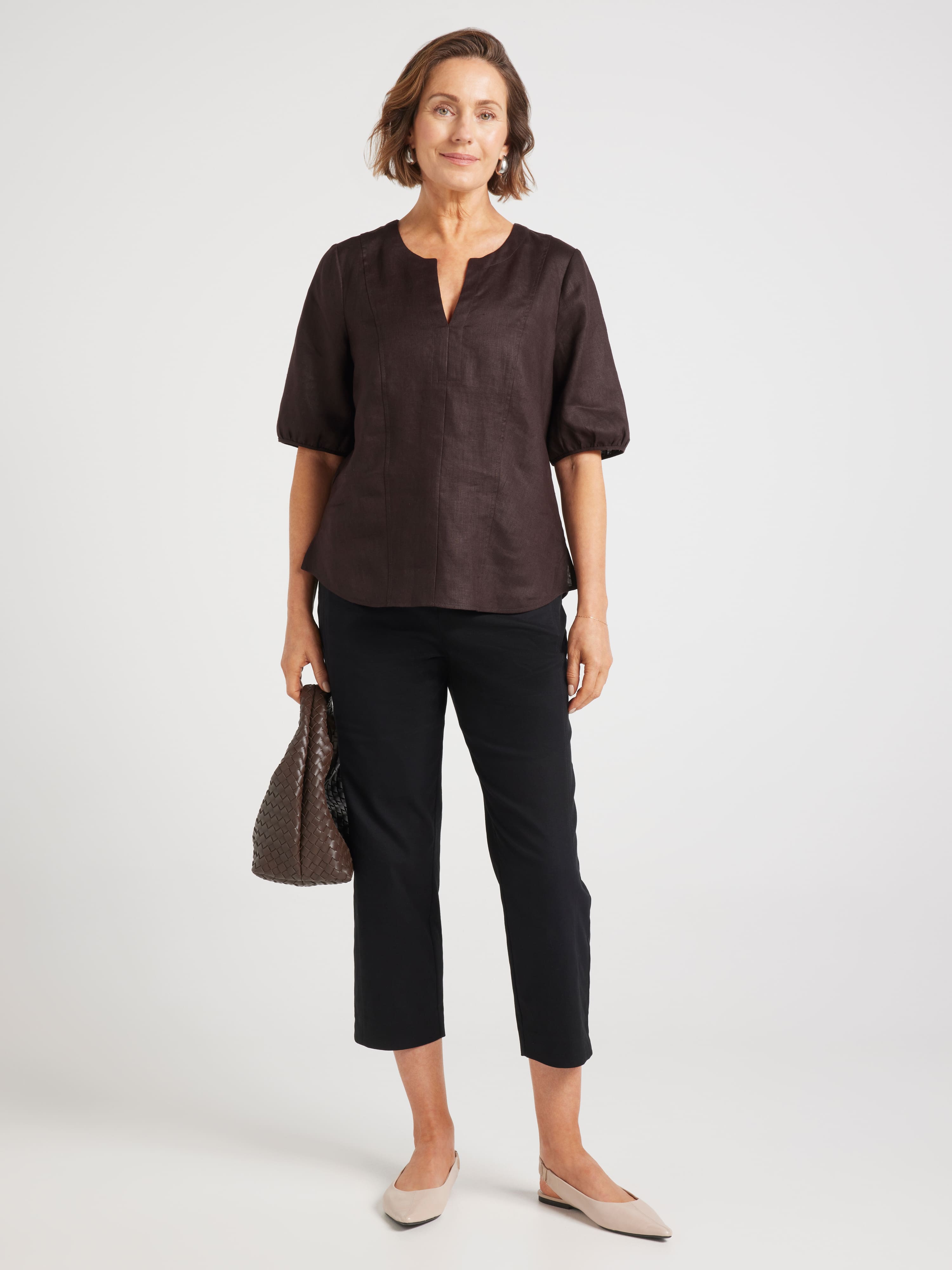 Camille Oxford Capri Pant