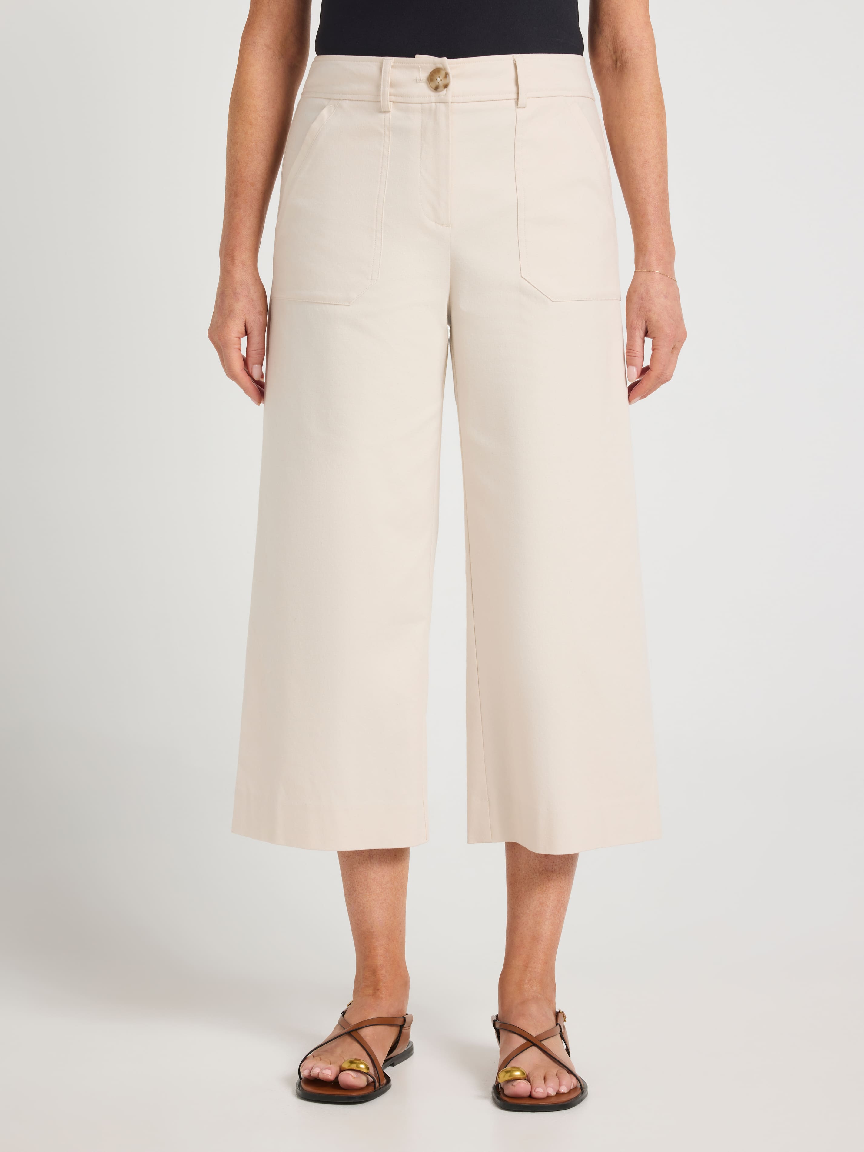 Maya Oxford Wide Leg Pant