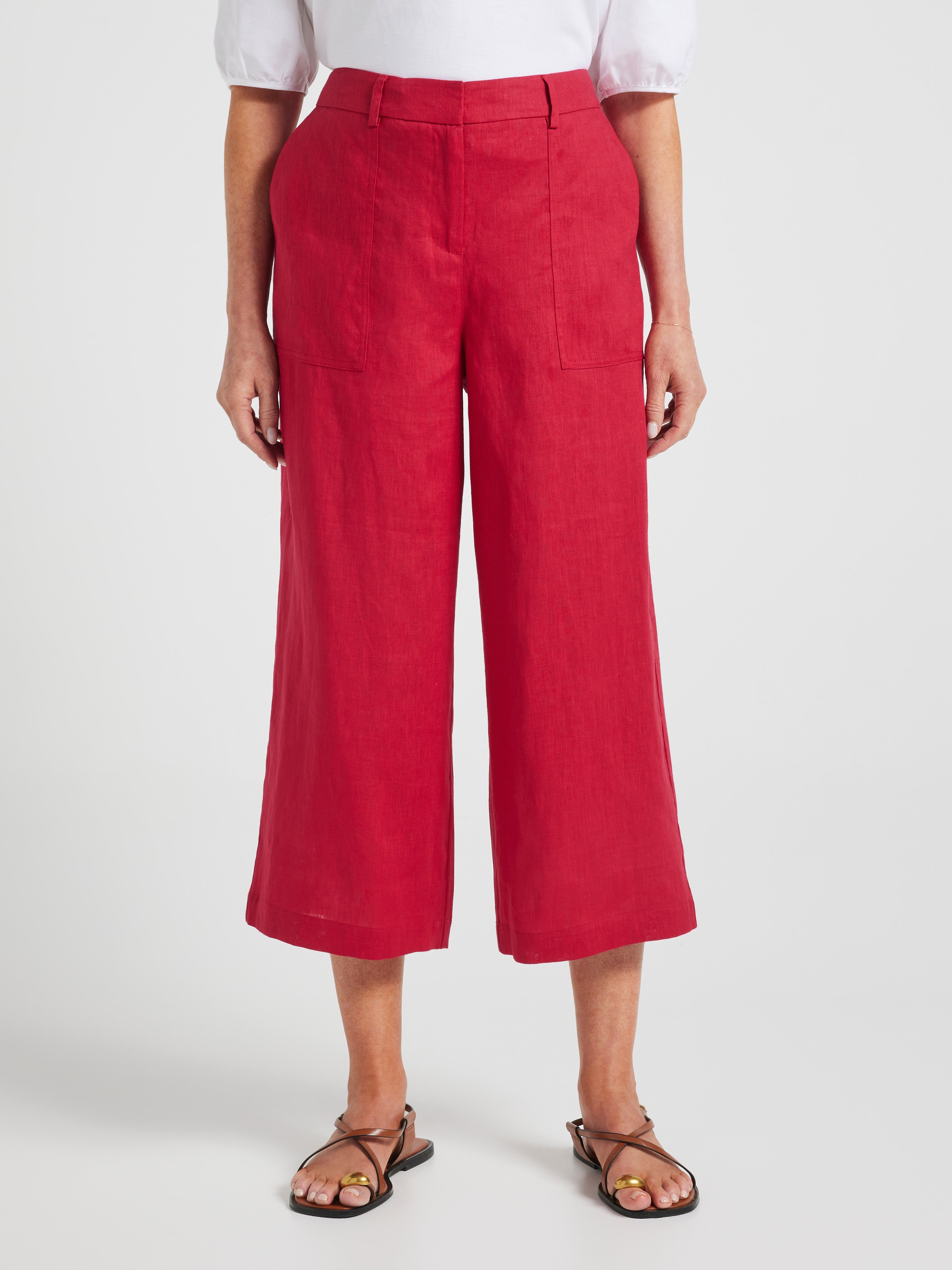 Alissa Patch Pocket Linen Culotte