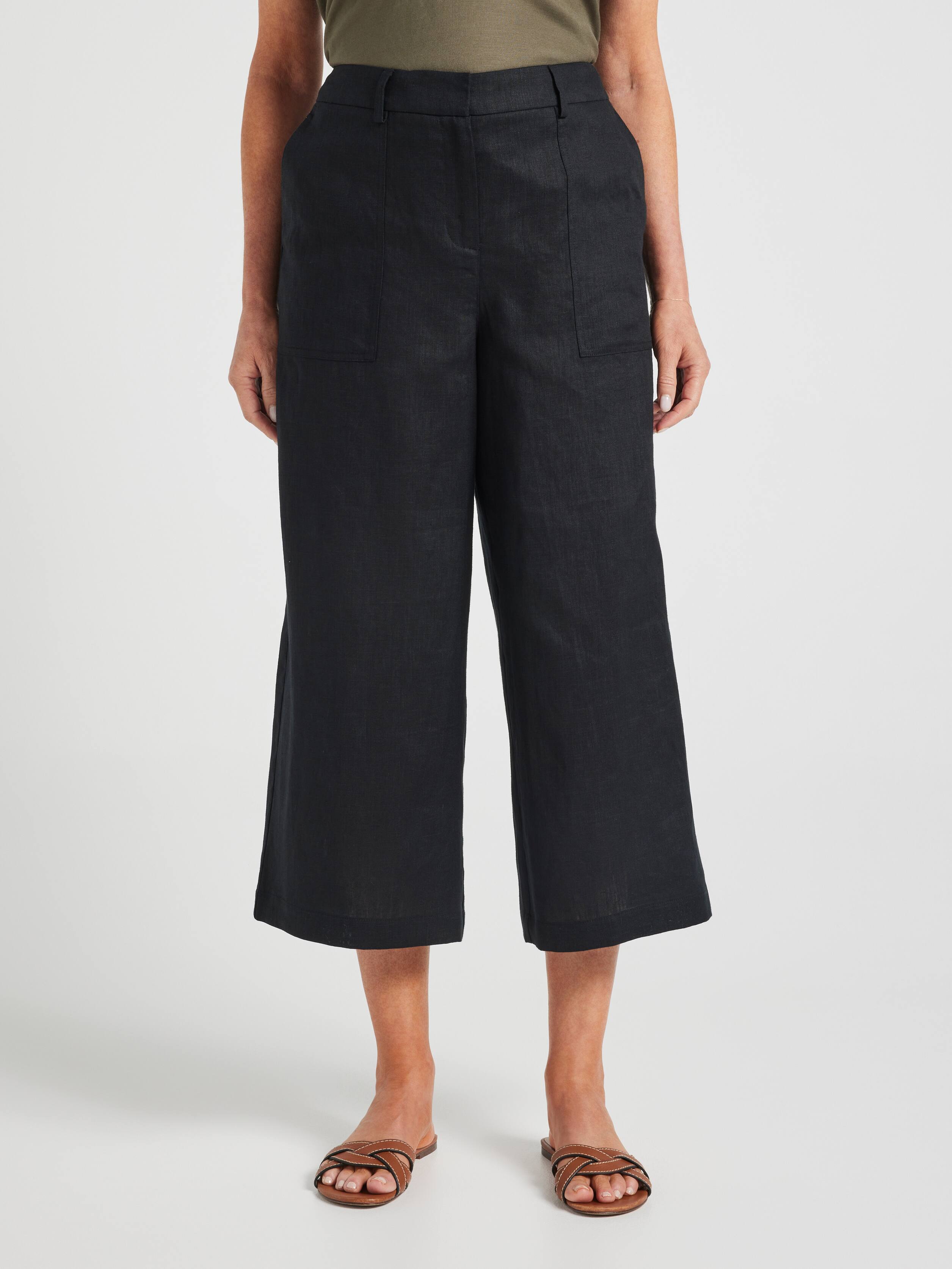 Alissa Patch Pocket Linen Culotte