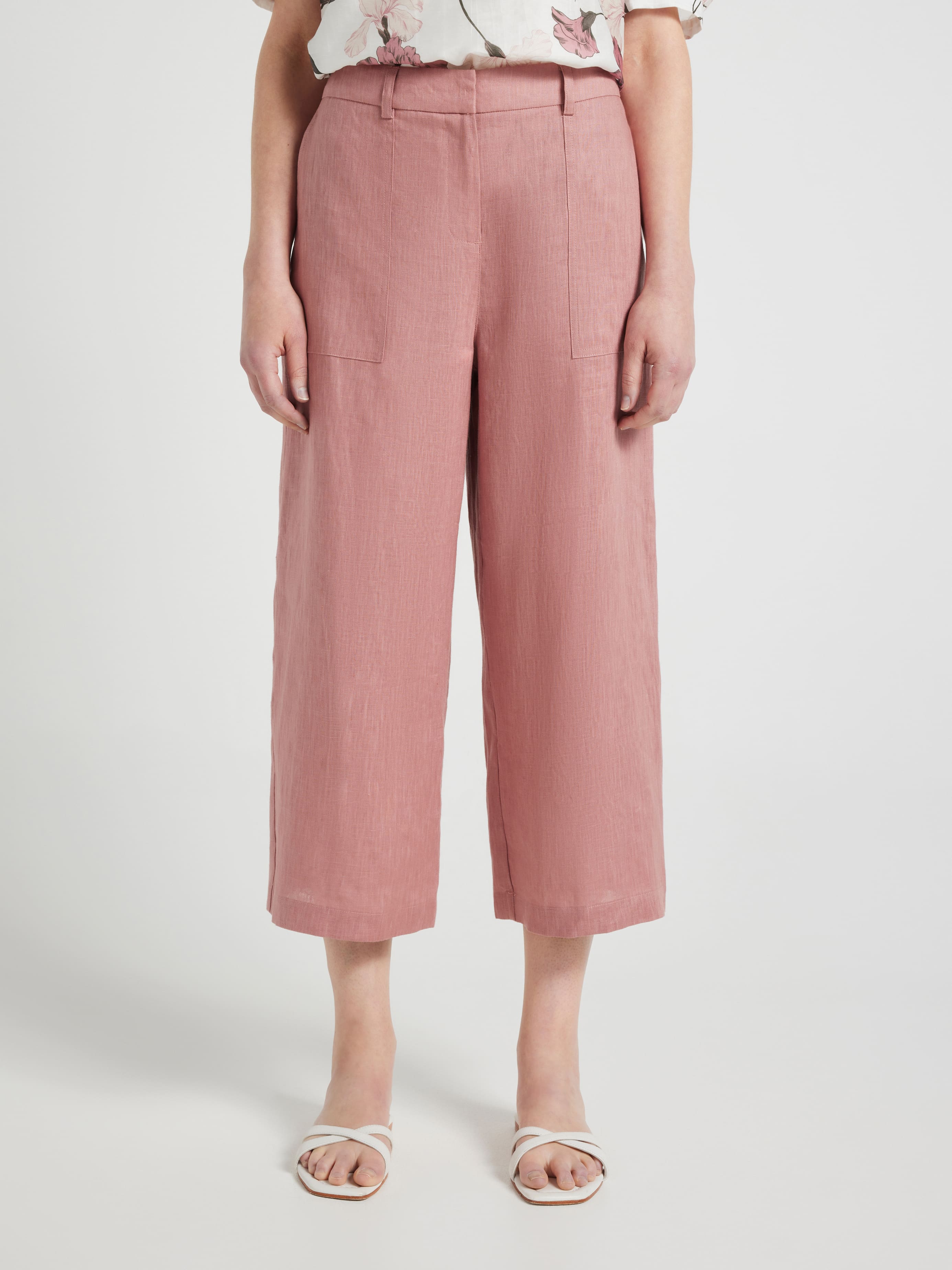 Alissa Patch Pocket Linen Culotte