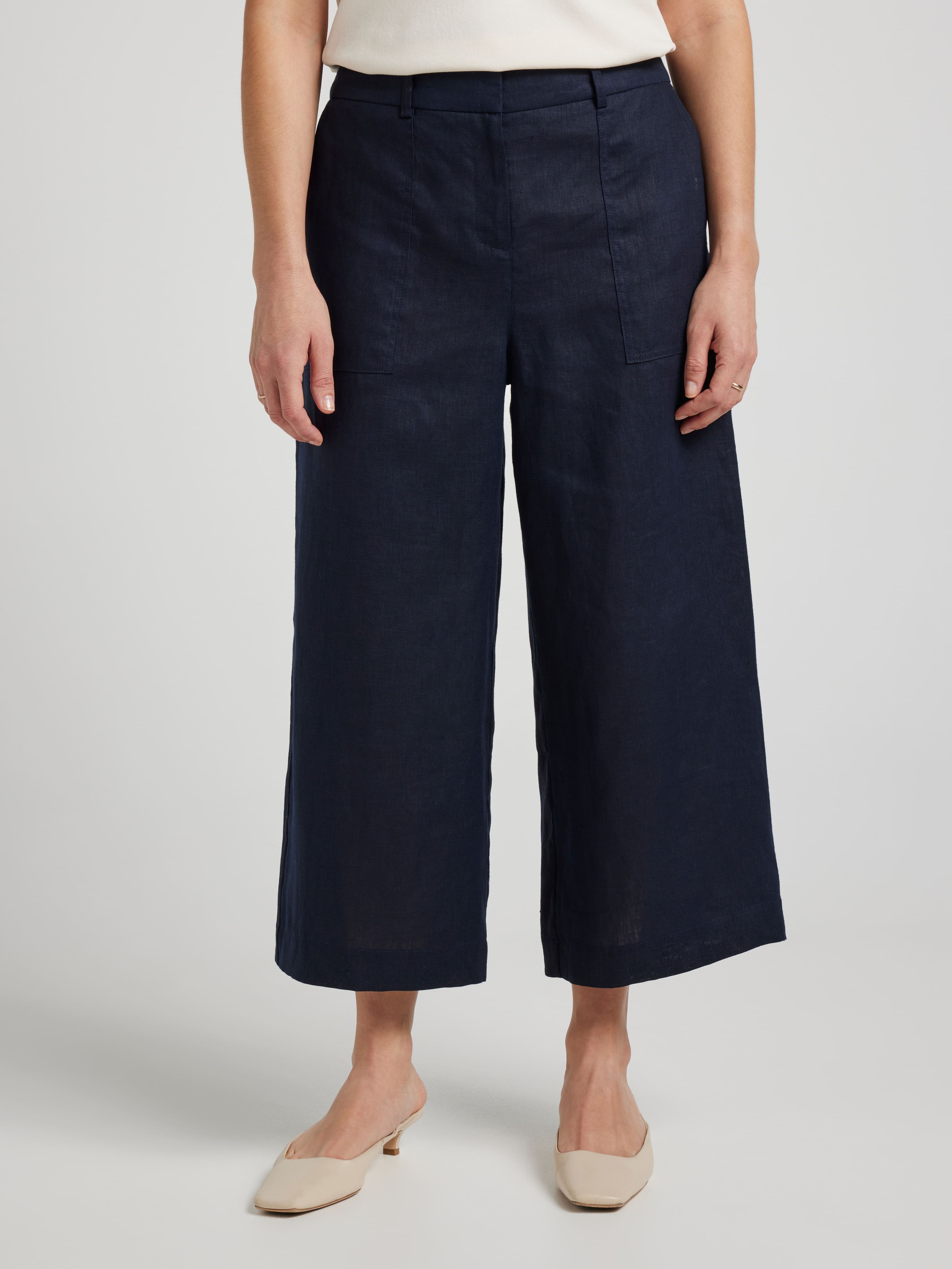 Alissa Patch Pocket Linen Culotte