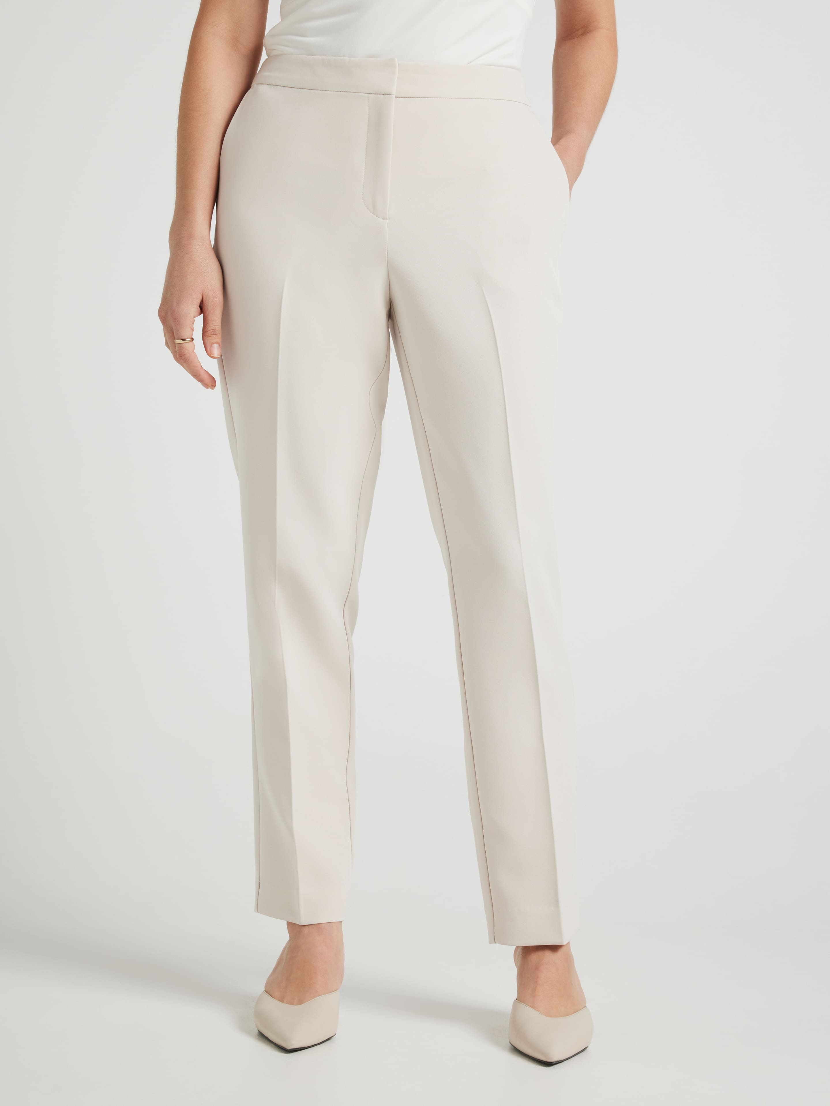Noelle Slim Leg Crepe Pant