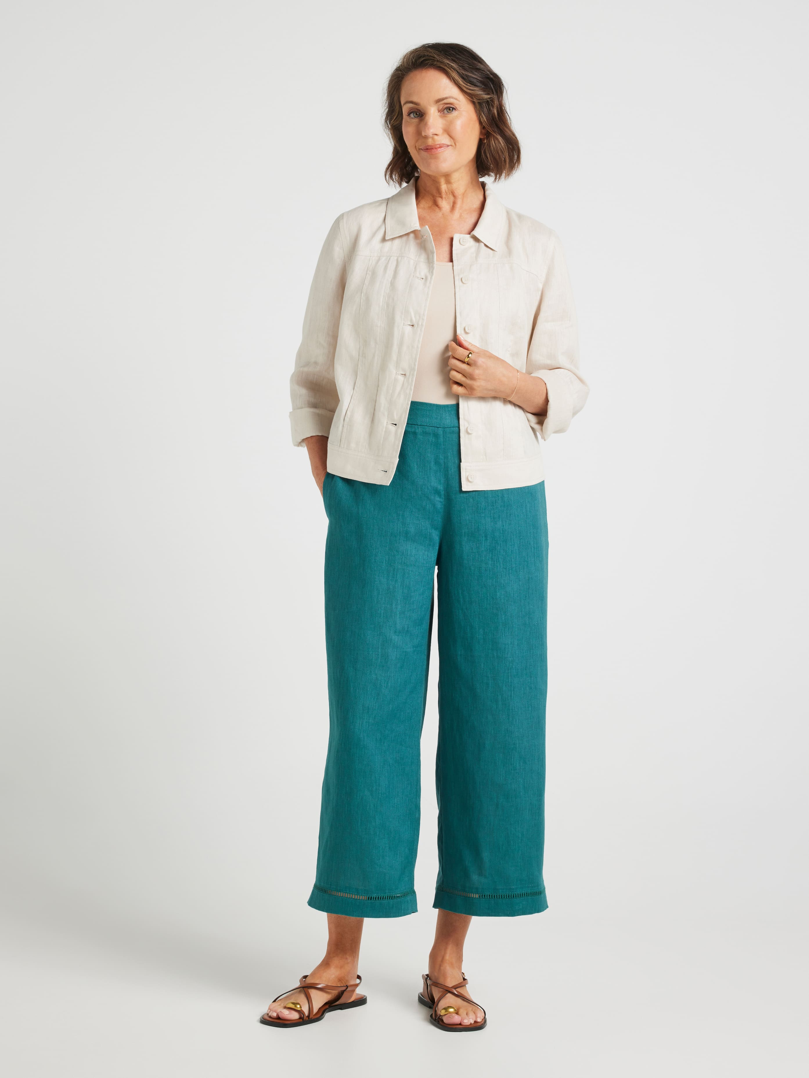 Lucy Linen Ankle Grazer Pant