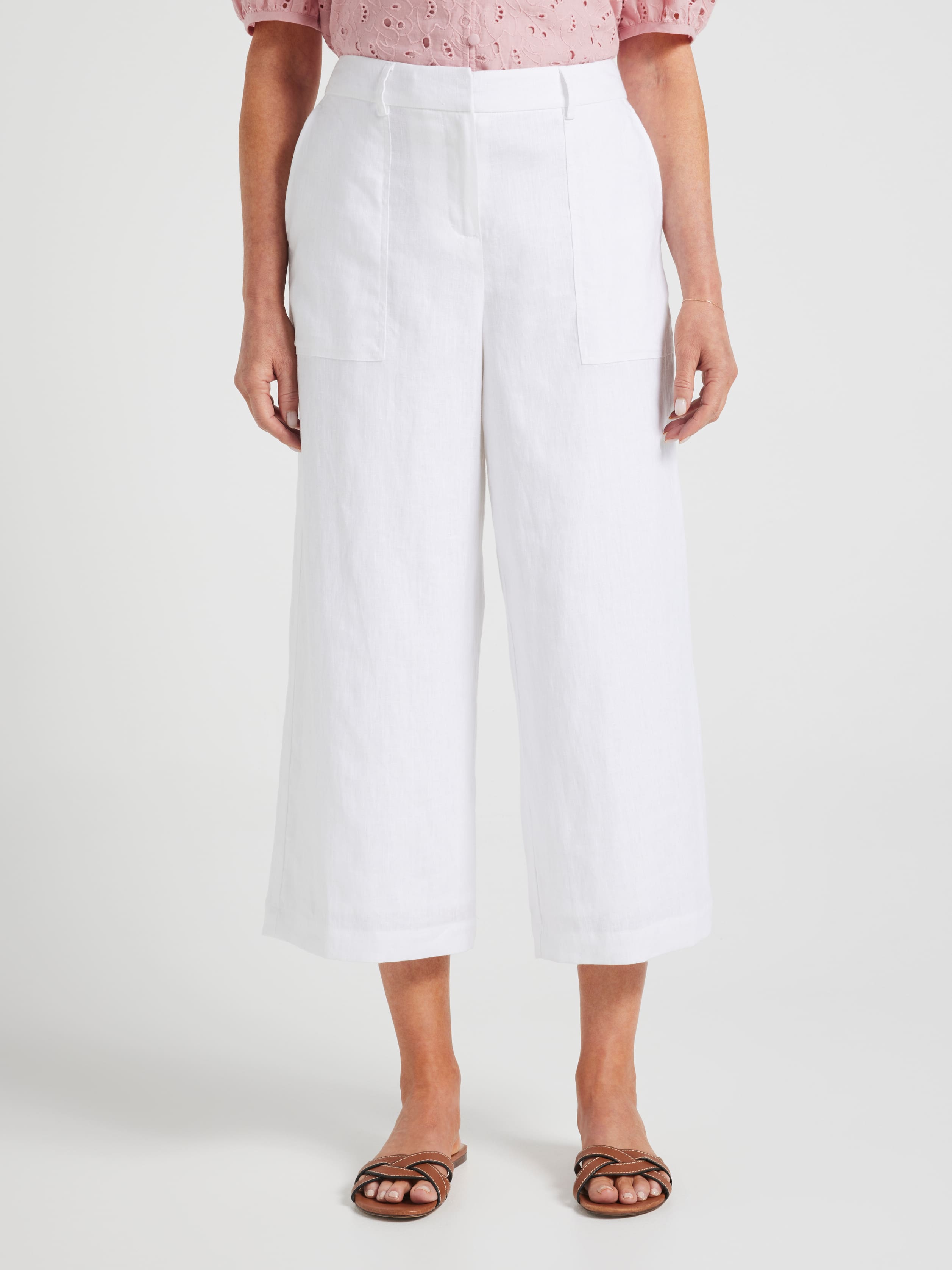 Alissa Patch Pocket Linen Culotte