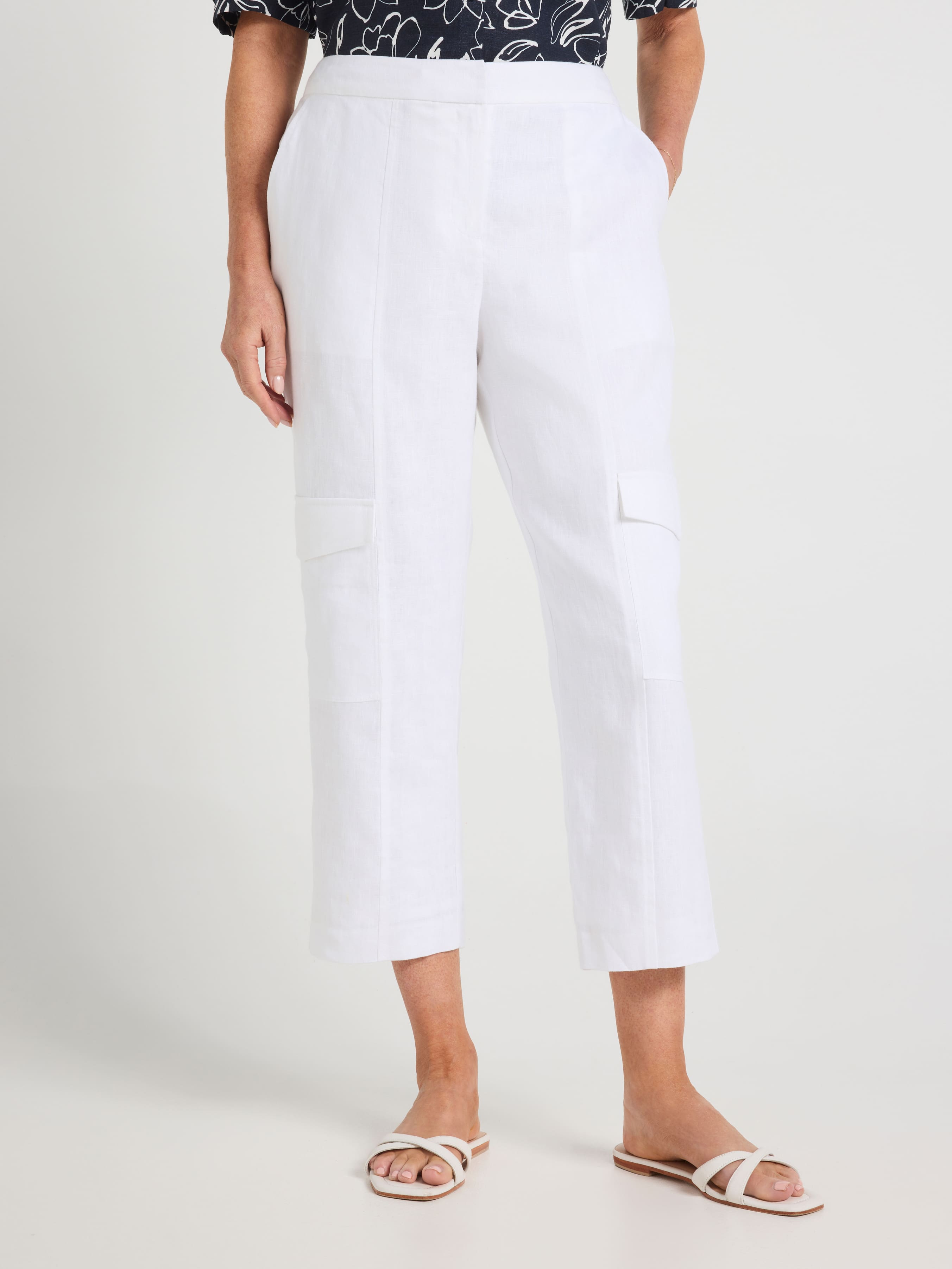 Sarah Linen Cargo Pant