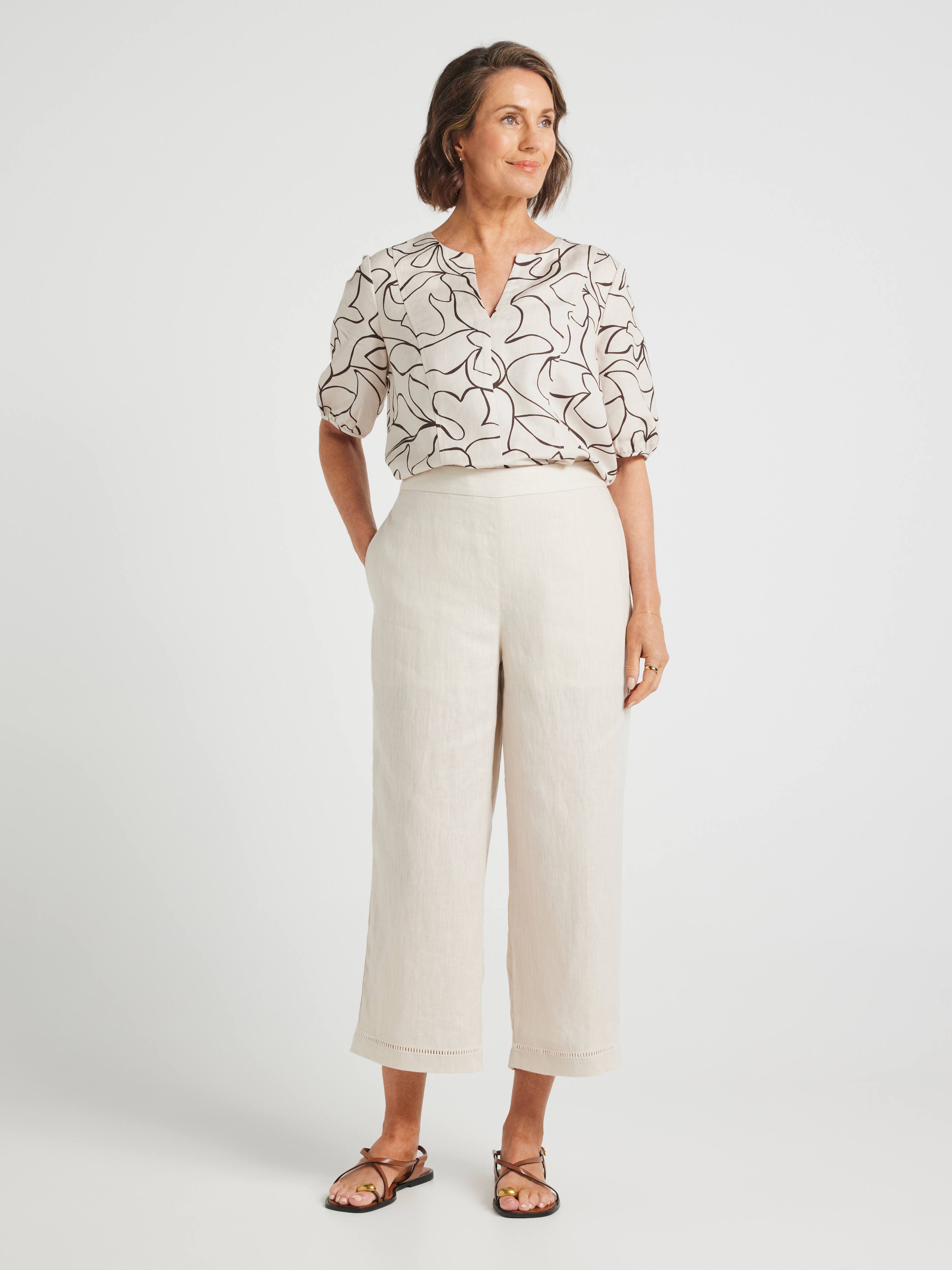 Lucy Linen Ankle Grazer Pant