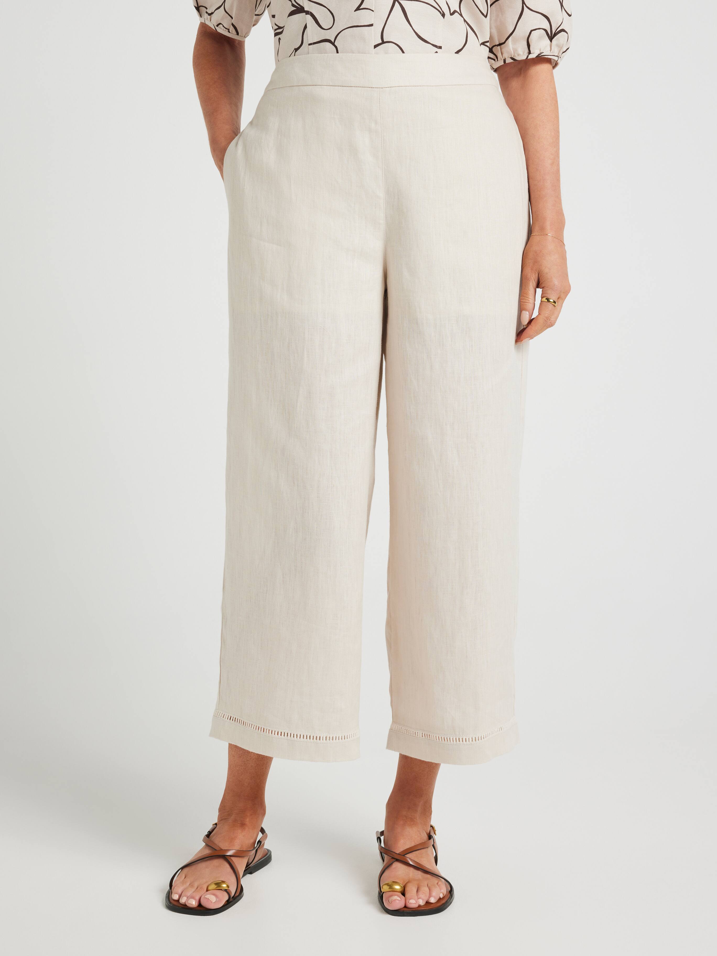 Lucy Linen Ankle Grazer Pant