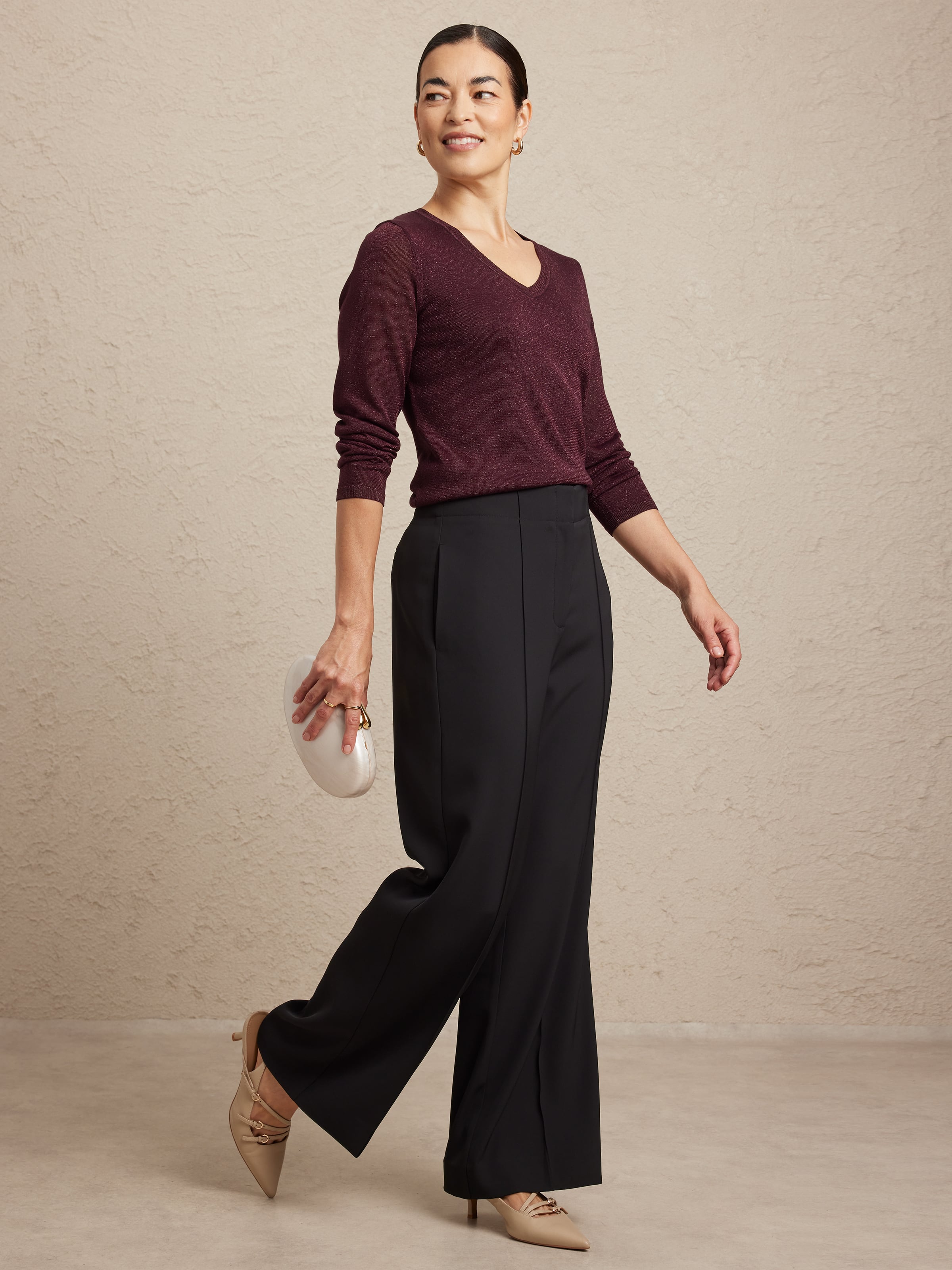 Kora Crepe Wide Leg Pant