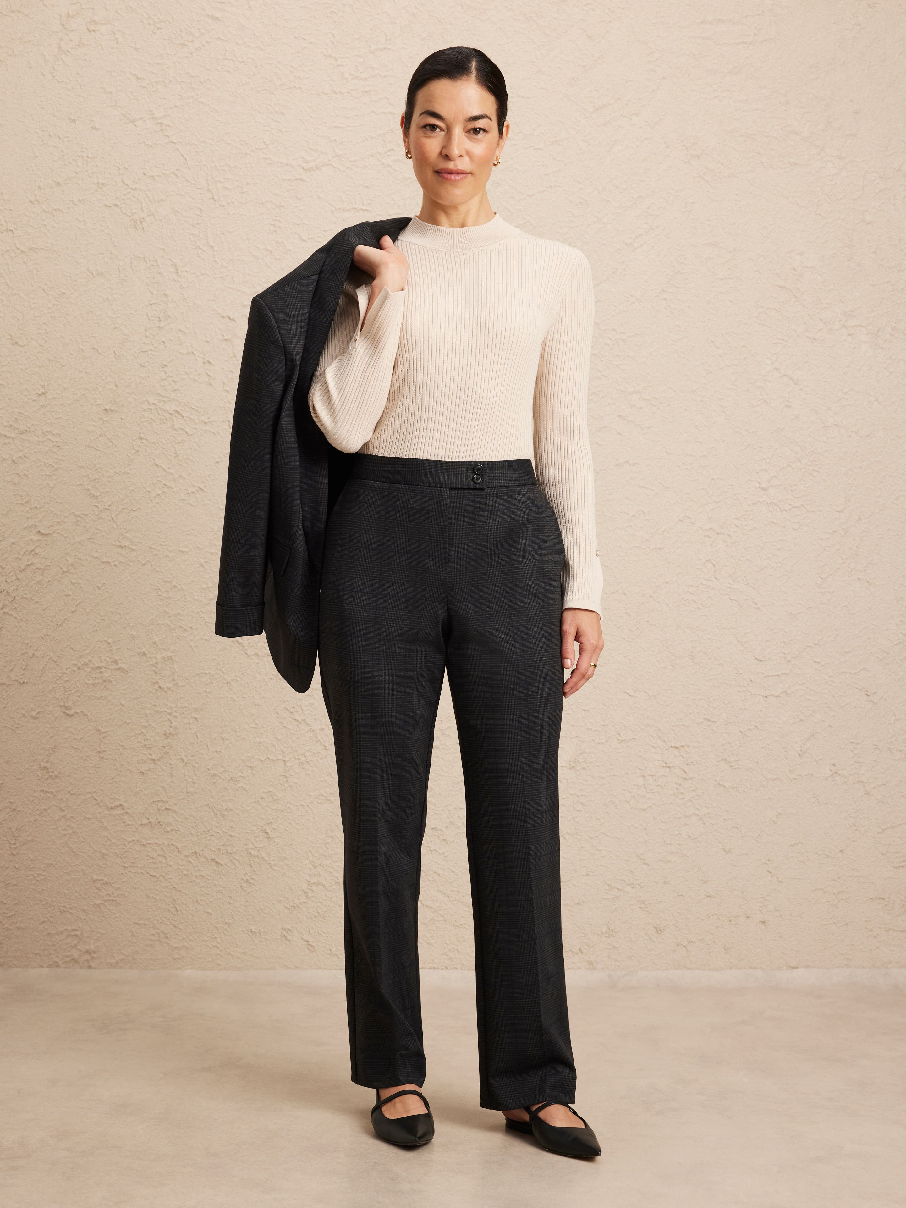 Delany Ponte Jacquard Pant