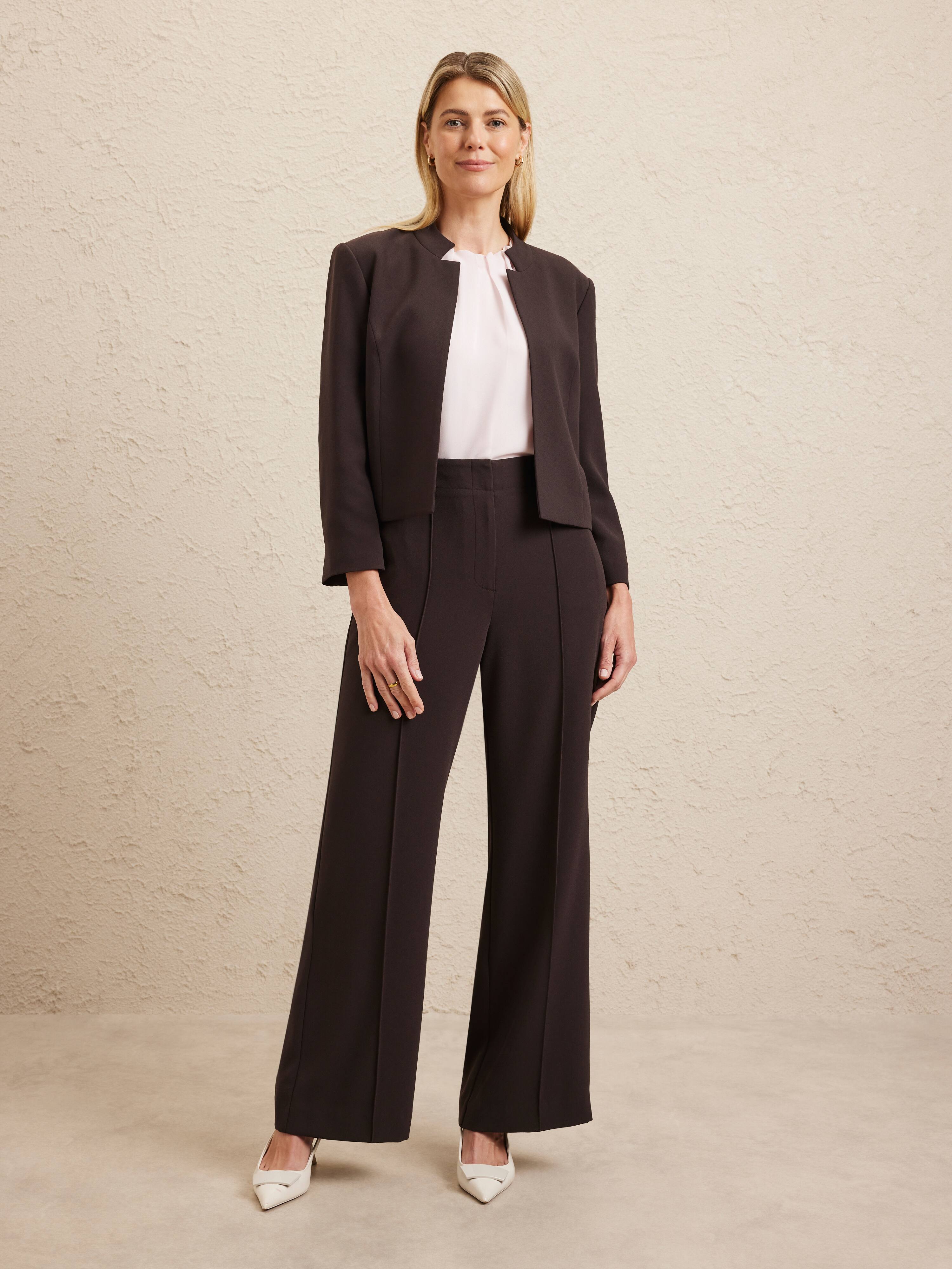 Kylie Crepe Wide Leg Pant