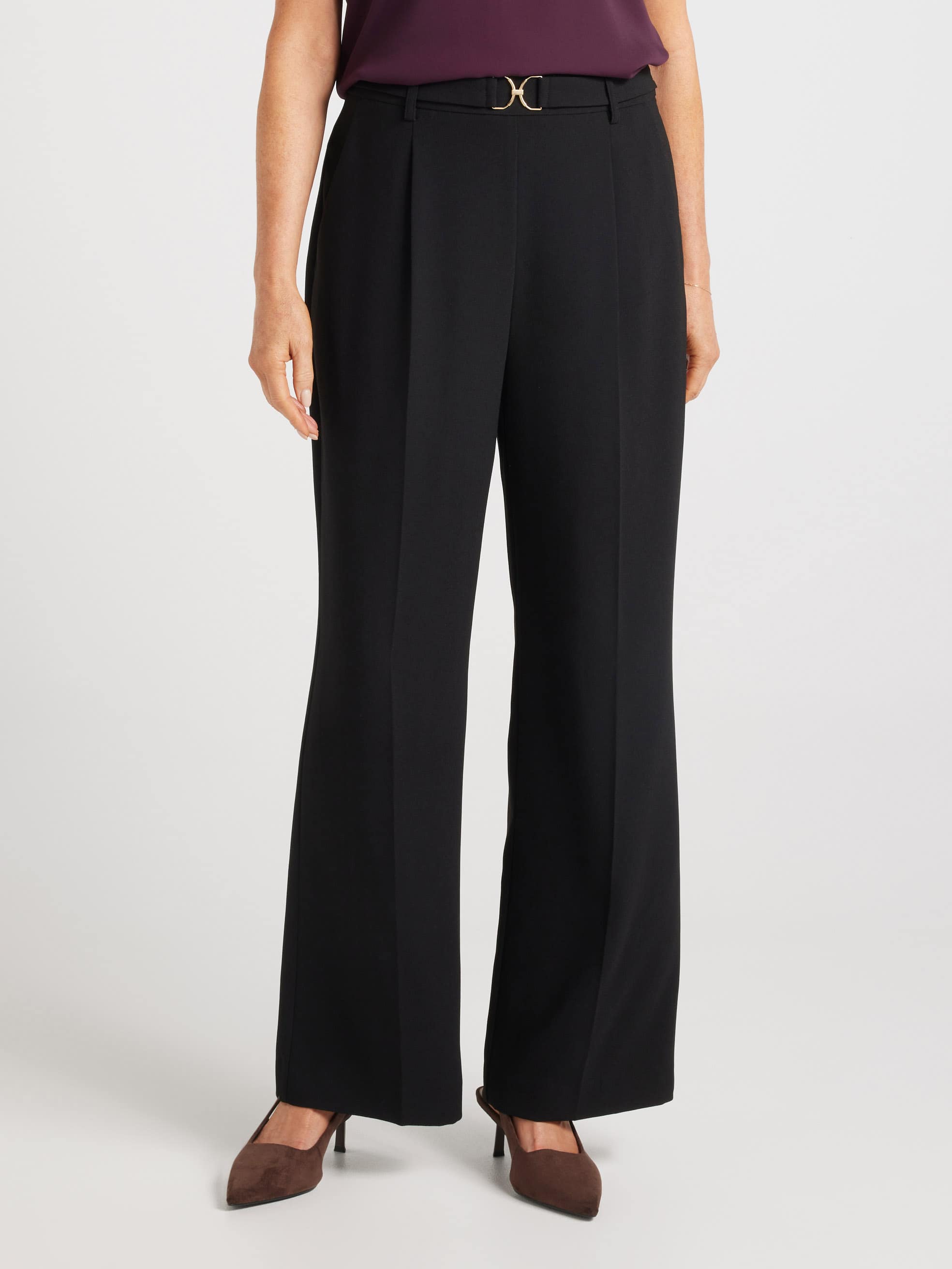 Jessie Crepe Pleat Full Length Pant
