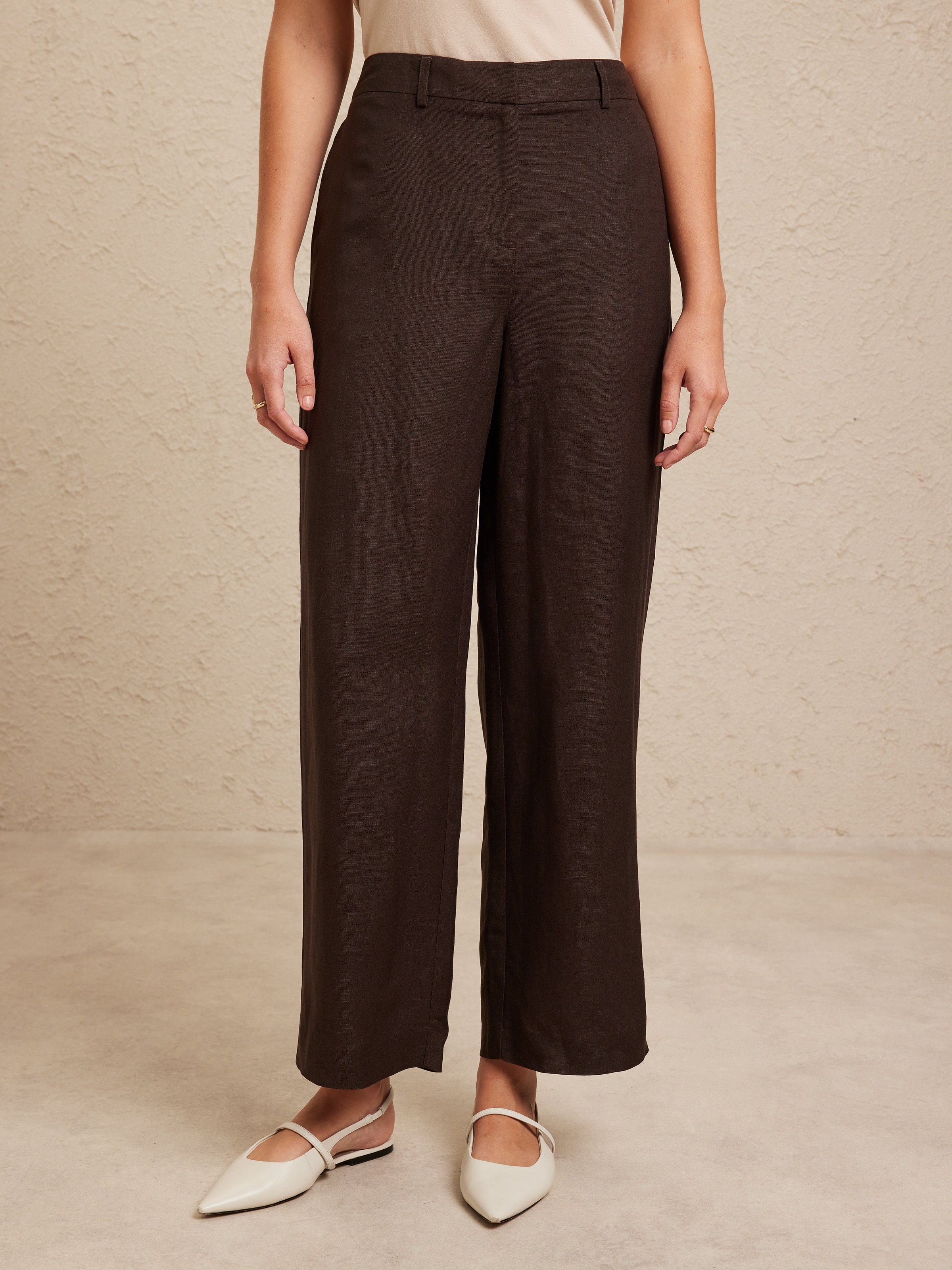 Linen Viscose Full Length Pant