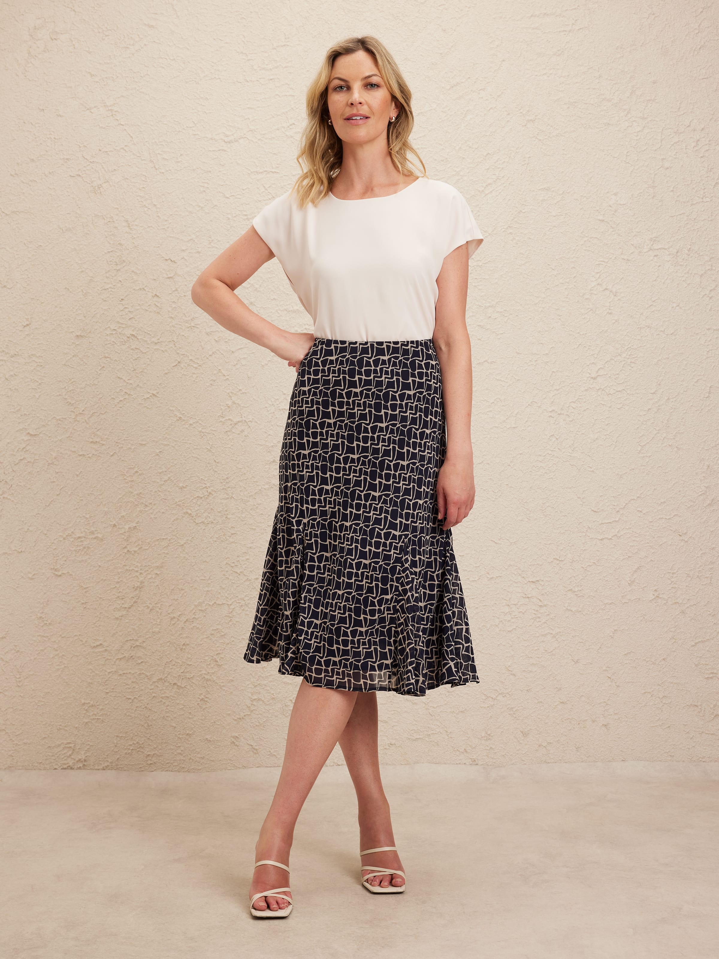 Estelle Chiffon Godet Skirt