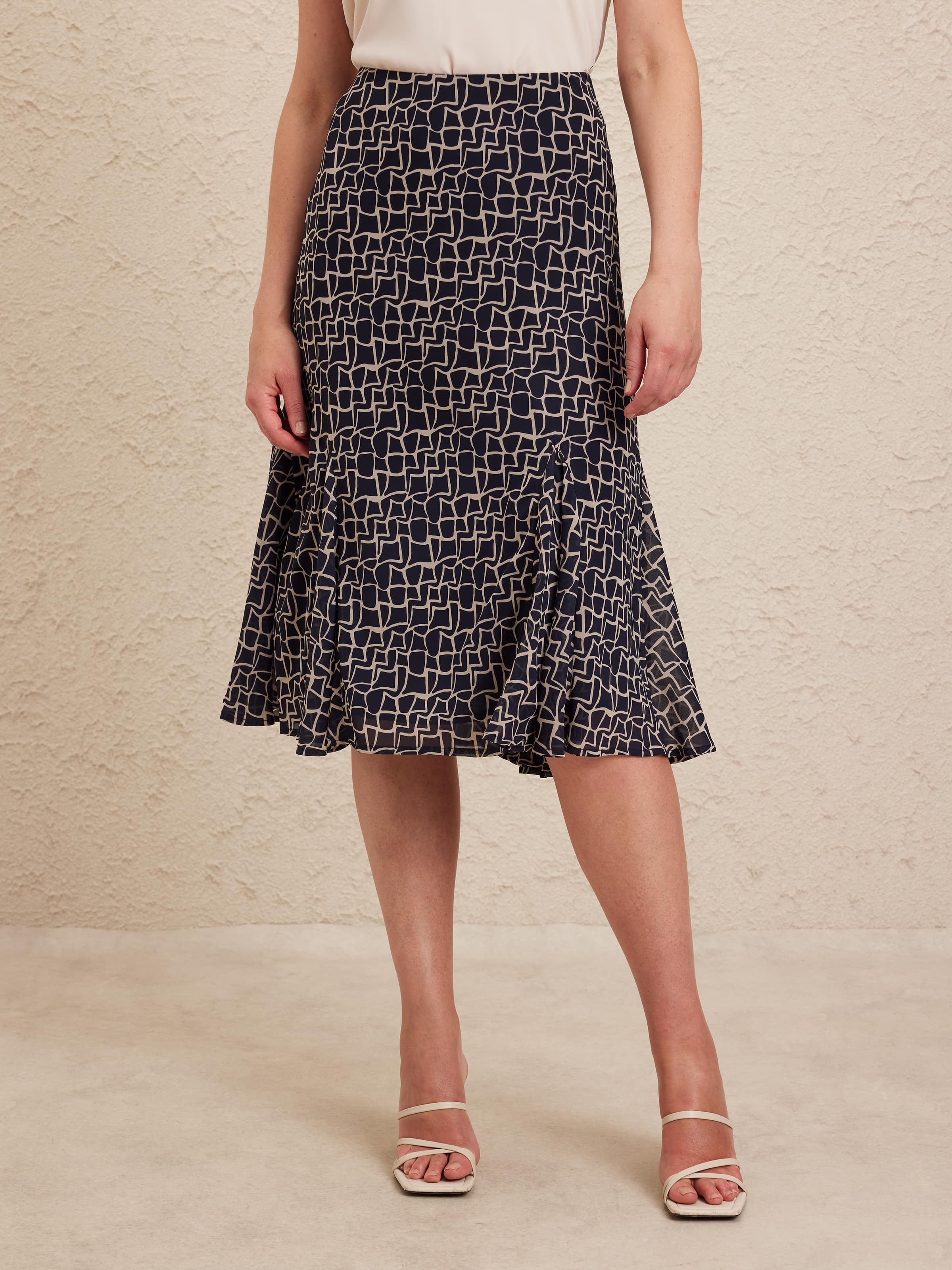 Estelle Chiffon Godet Skirt