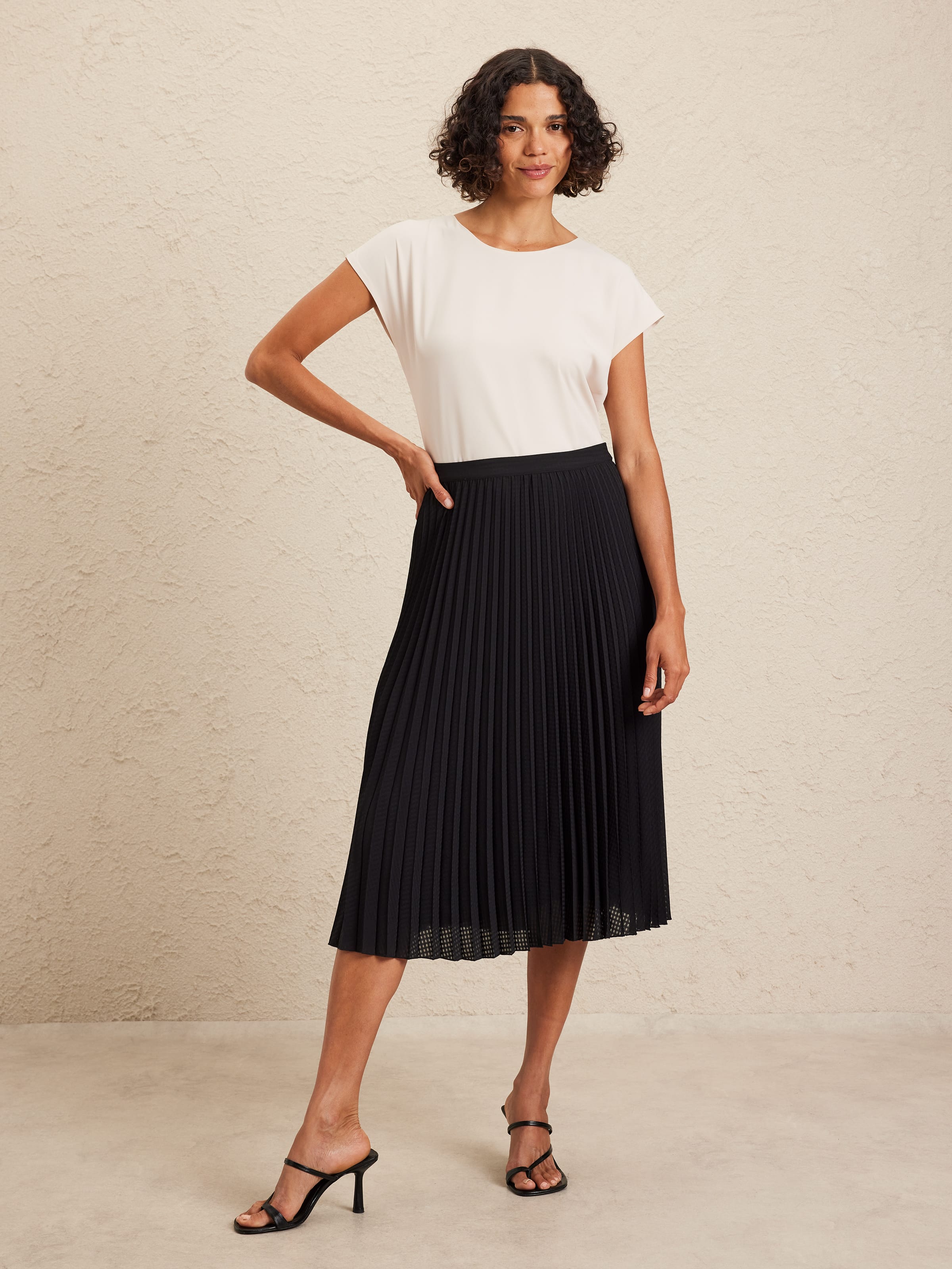 Carrie Check Pleat Skirt