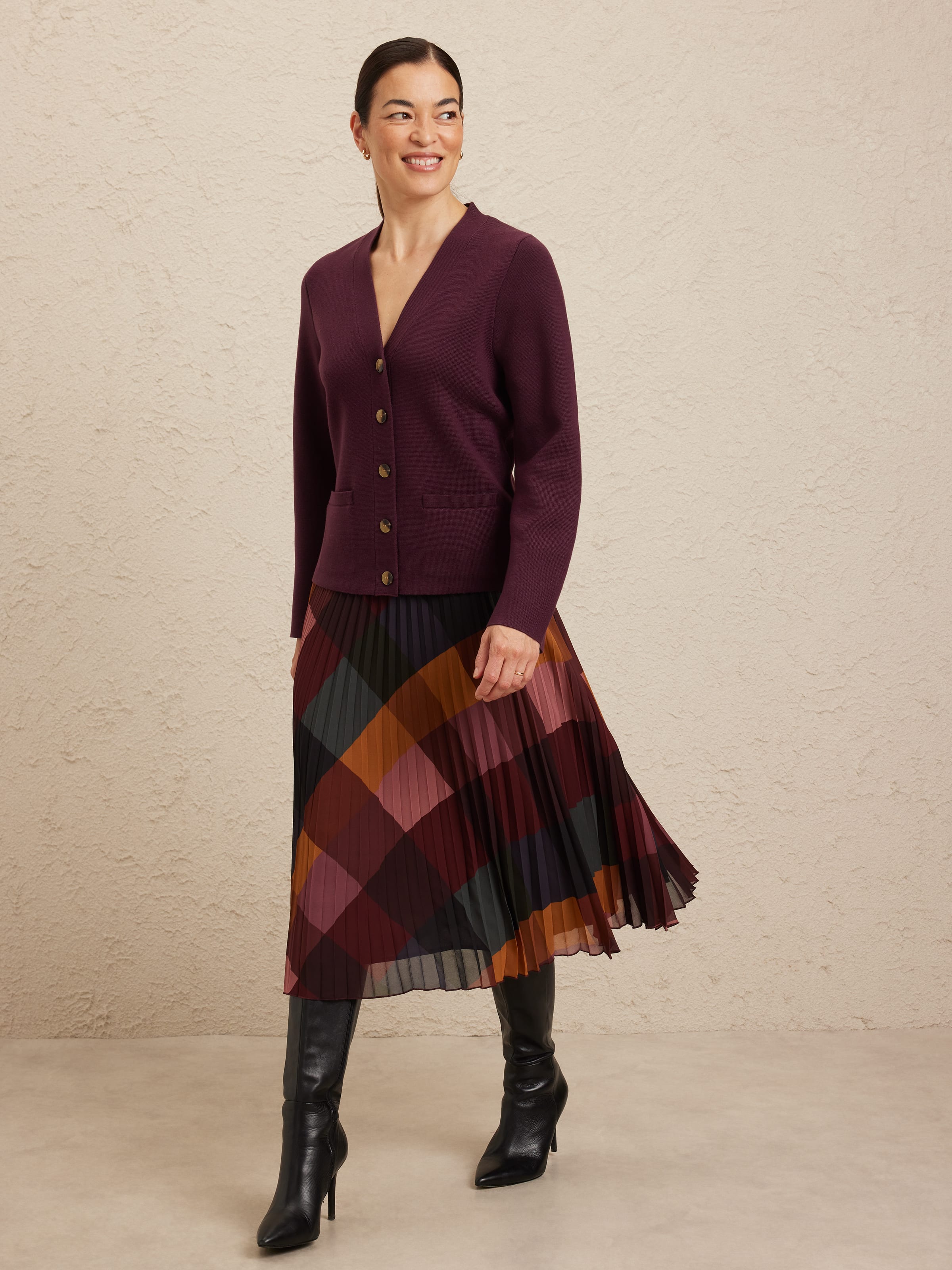 Sabrina Printed Pleated Skirt