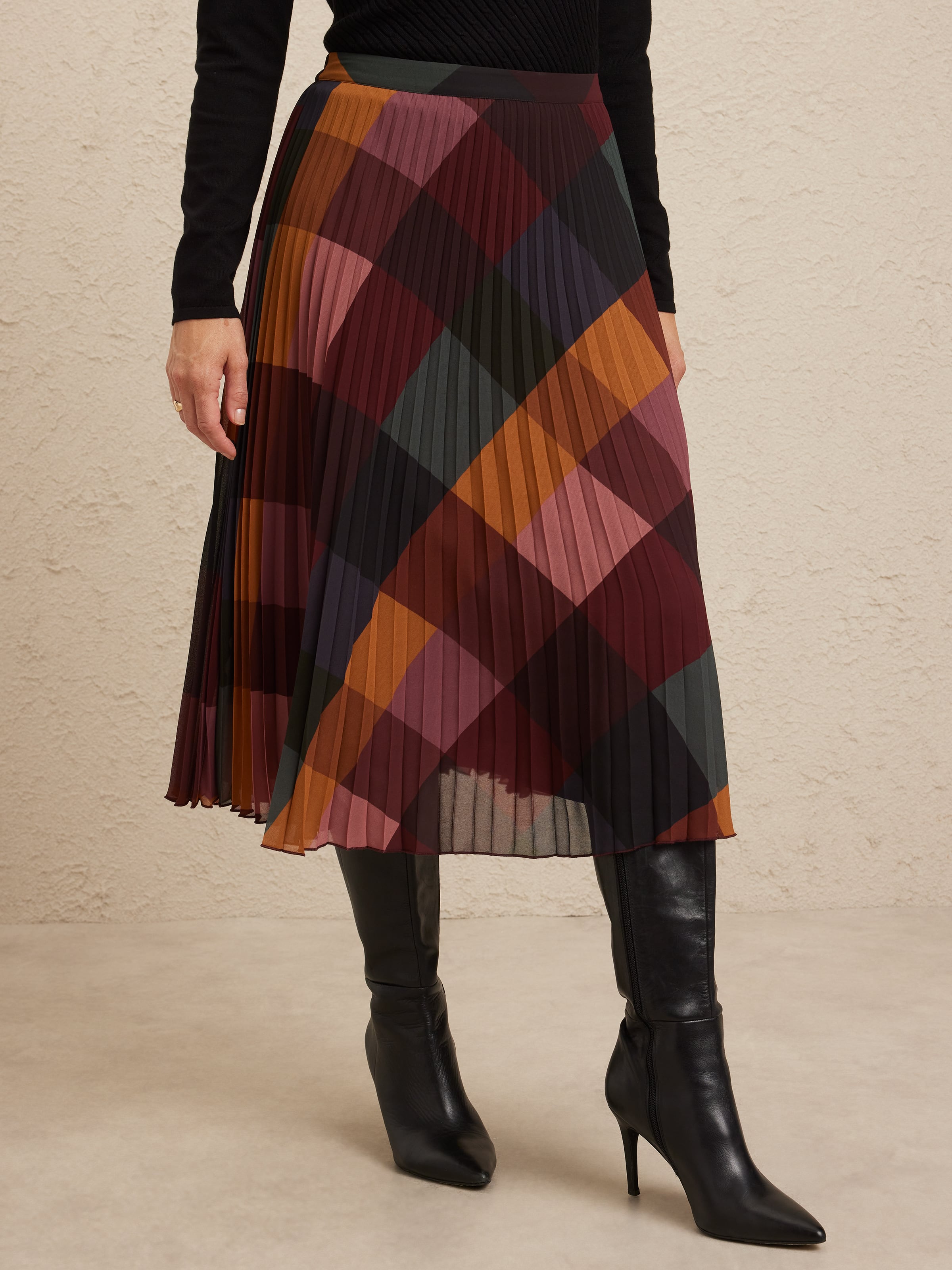 Sabrina Printed Pleated Skirt