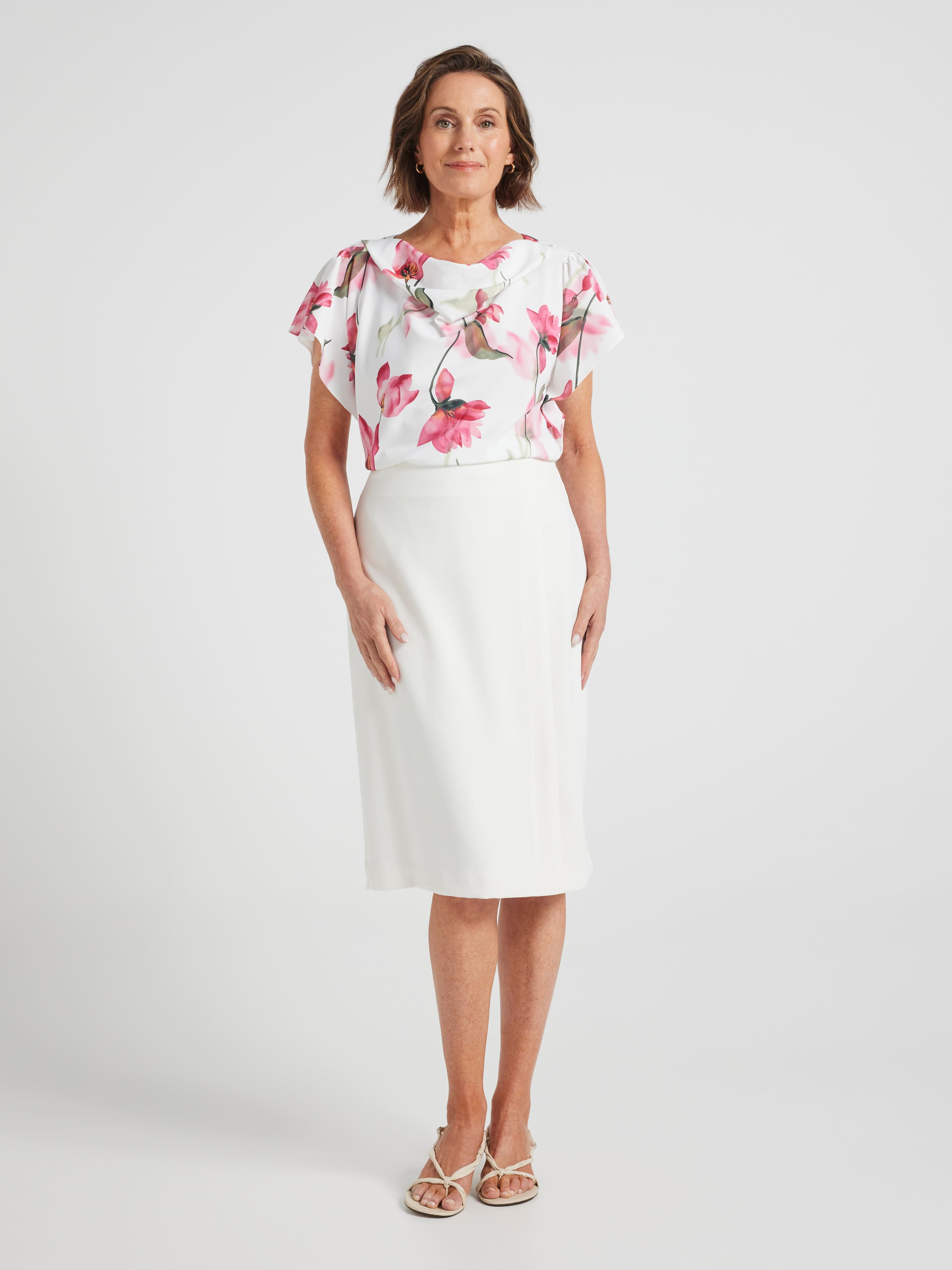 Amanda Crepe Midi Skirt