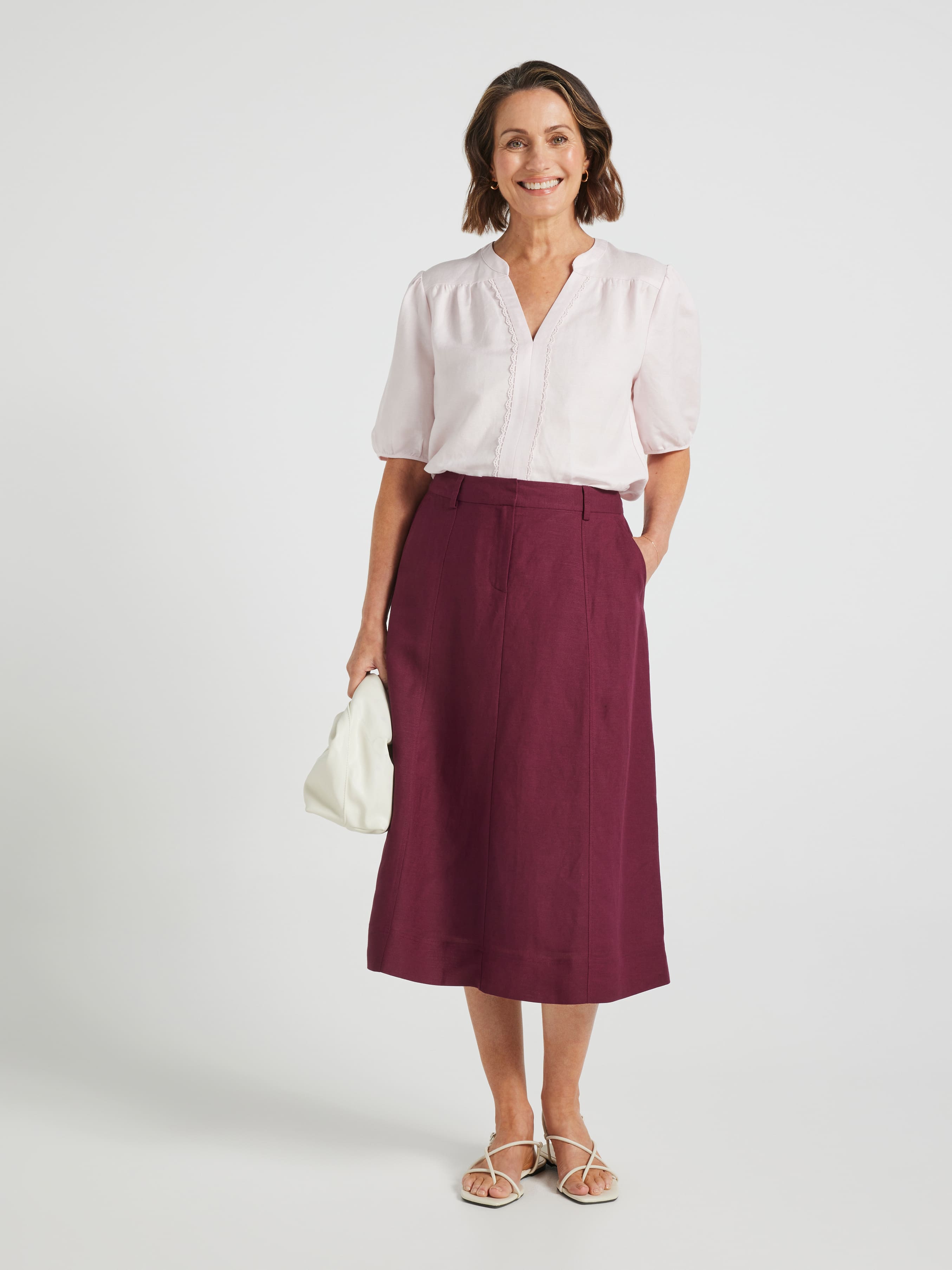 Chloe Linen Blend Skirt