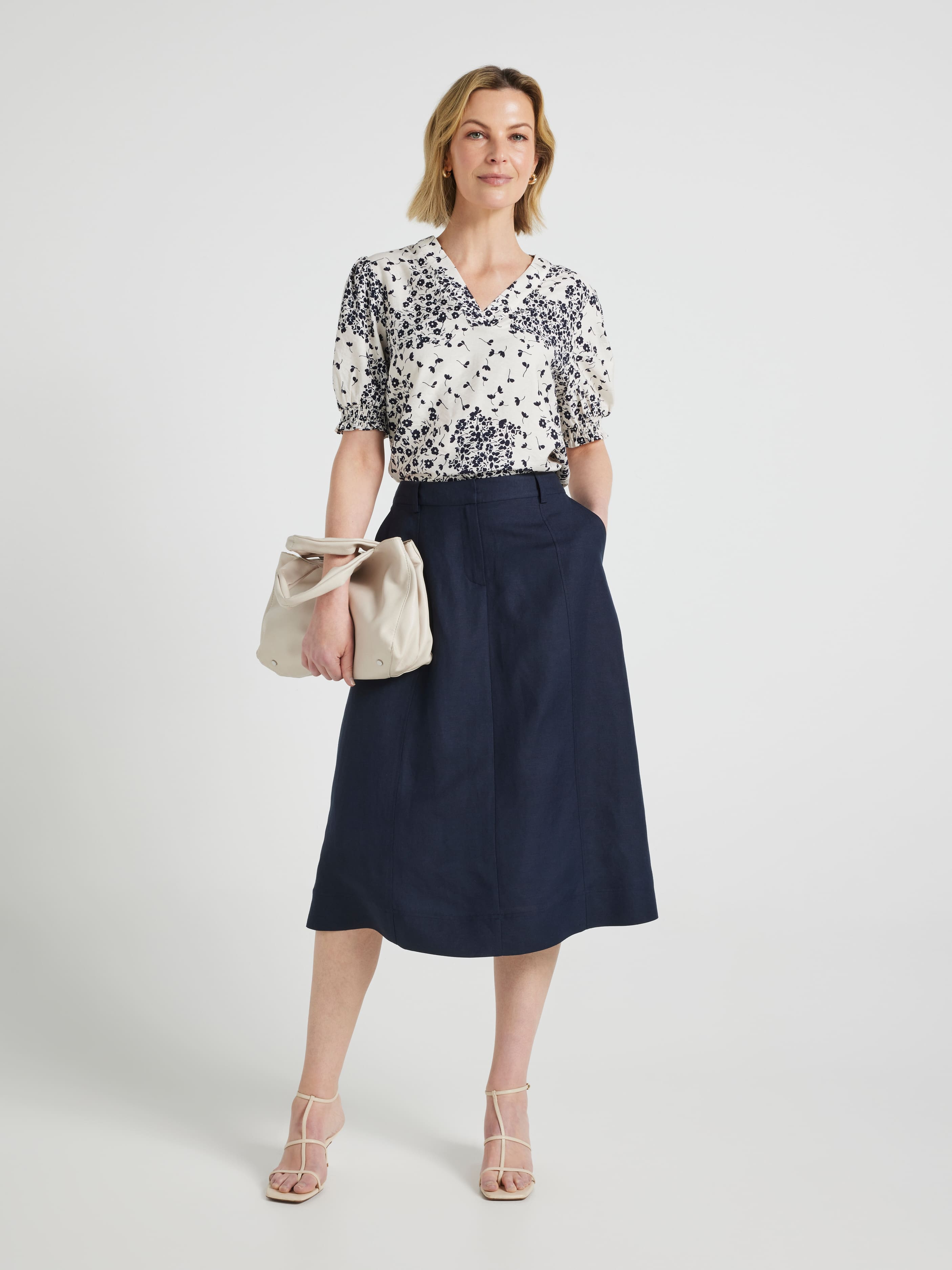 Chloe Linen Blend Skirt