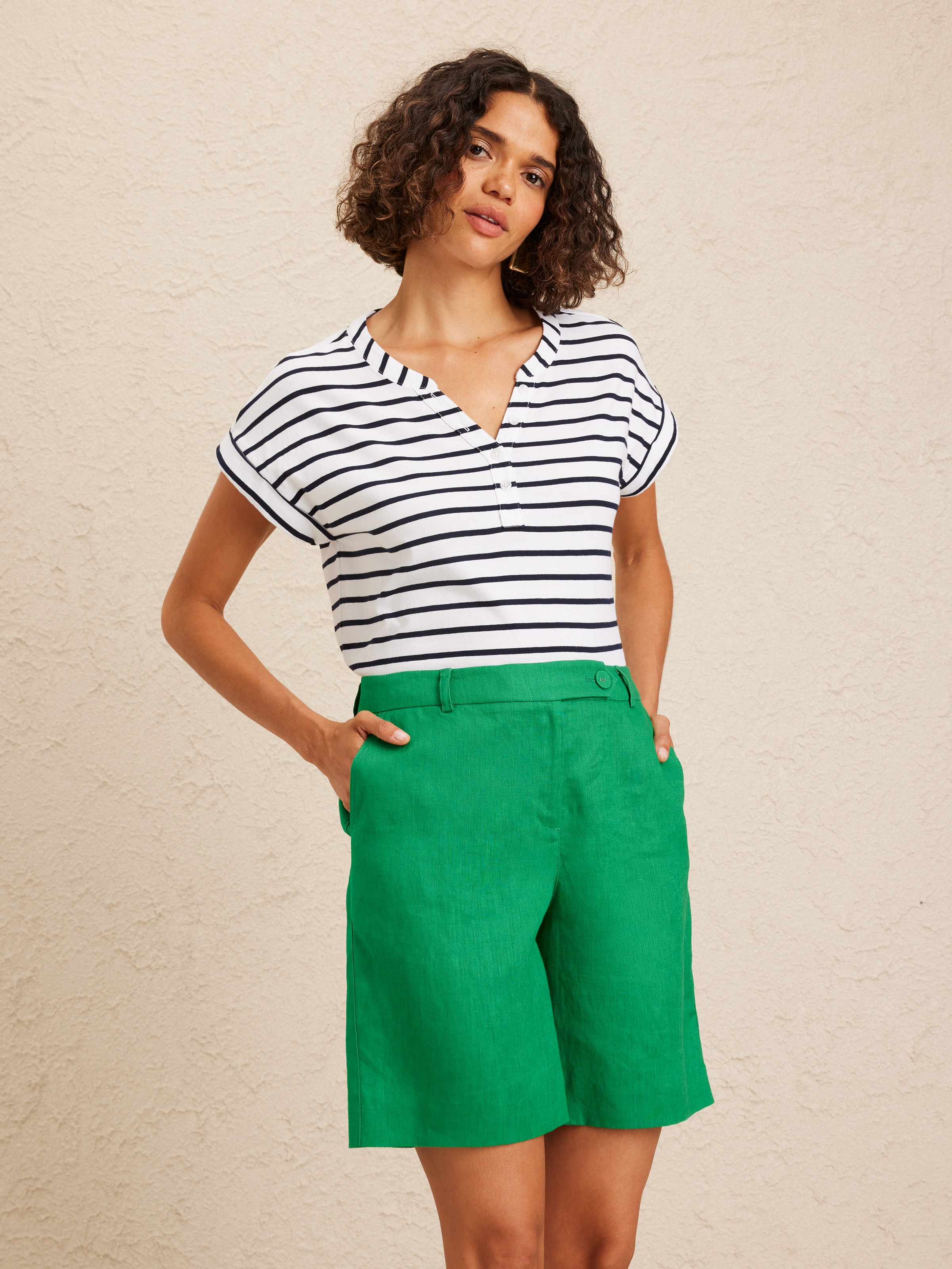 Knee Length Linen Short