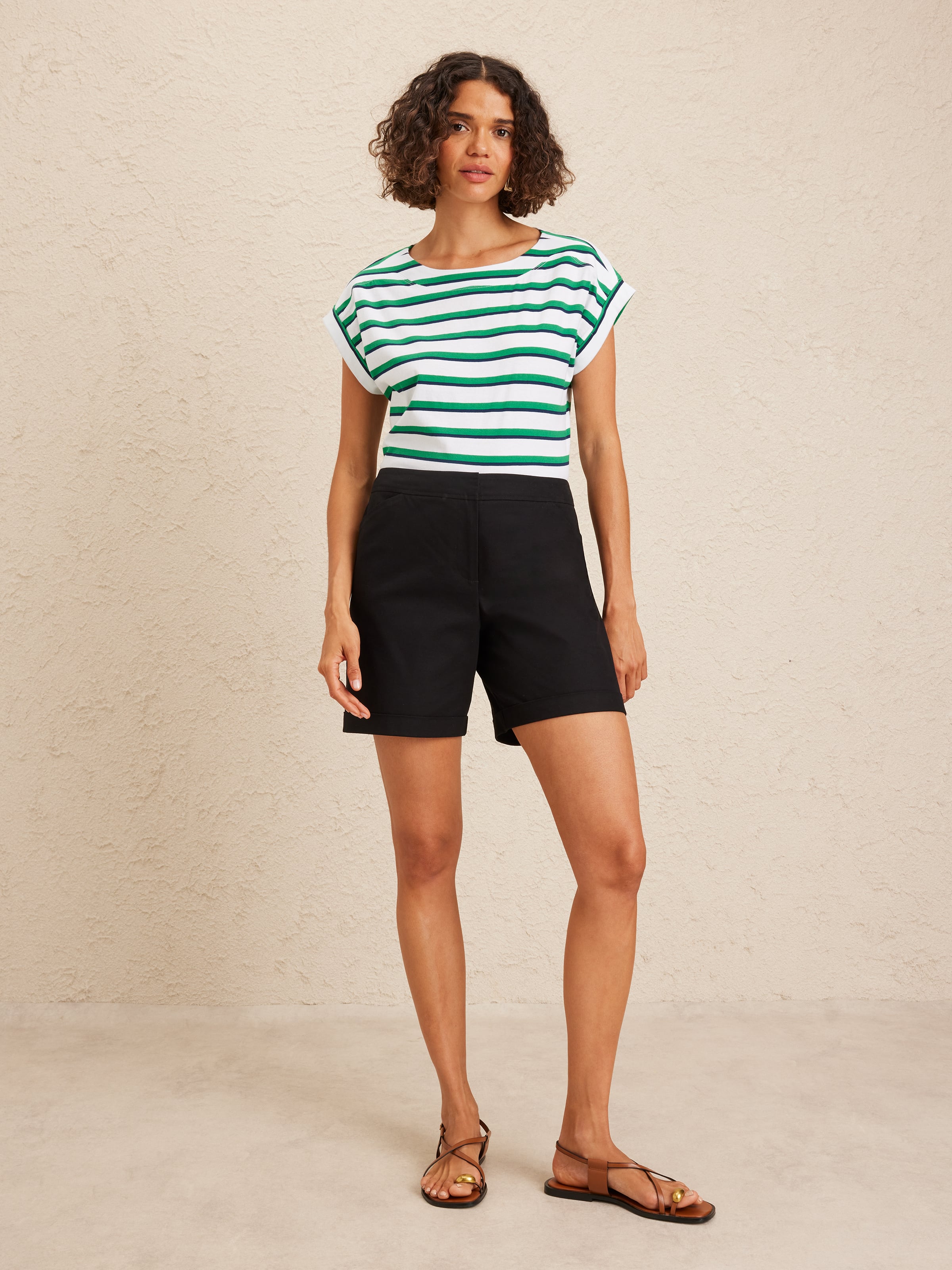 Cuffed Oxford Cotton Short