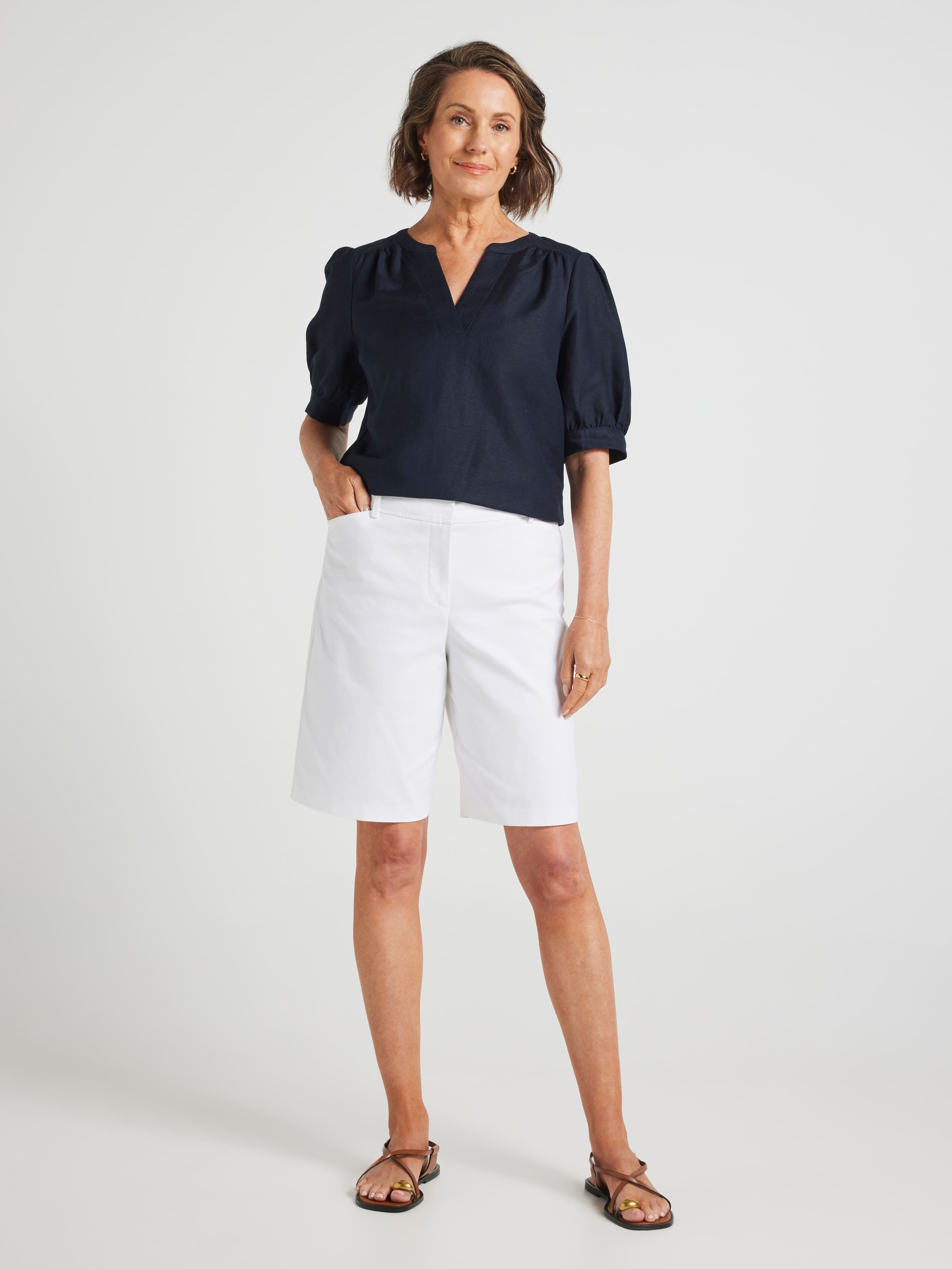 Natalie Oxford Cotton Short