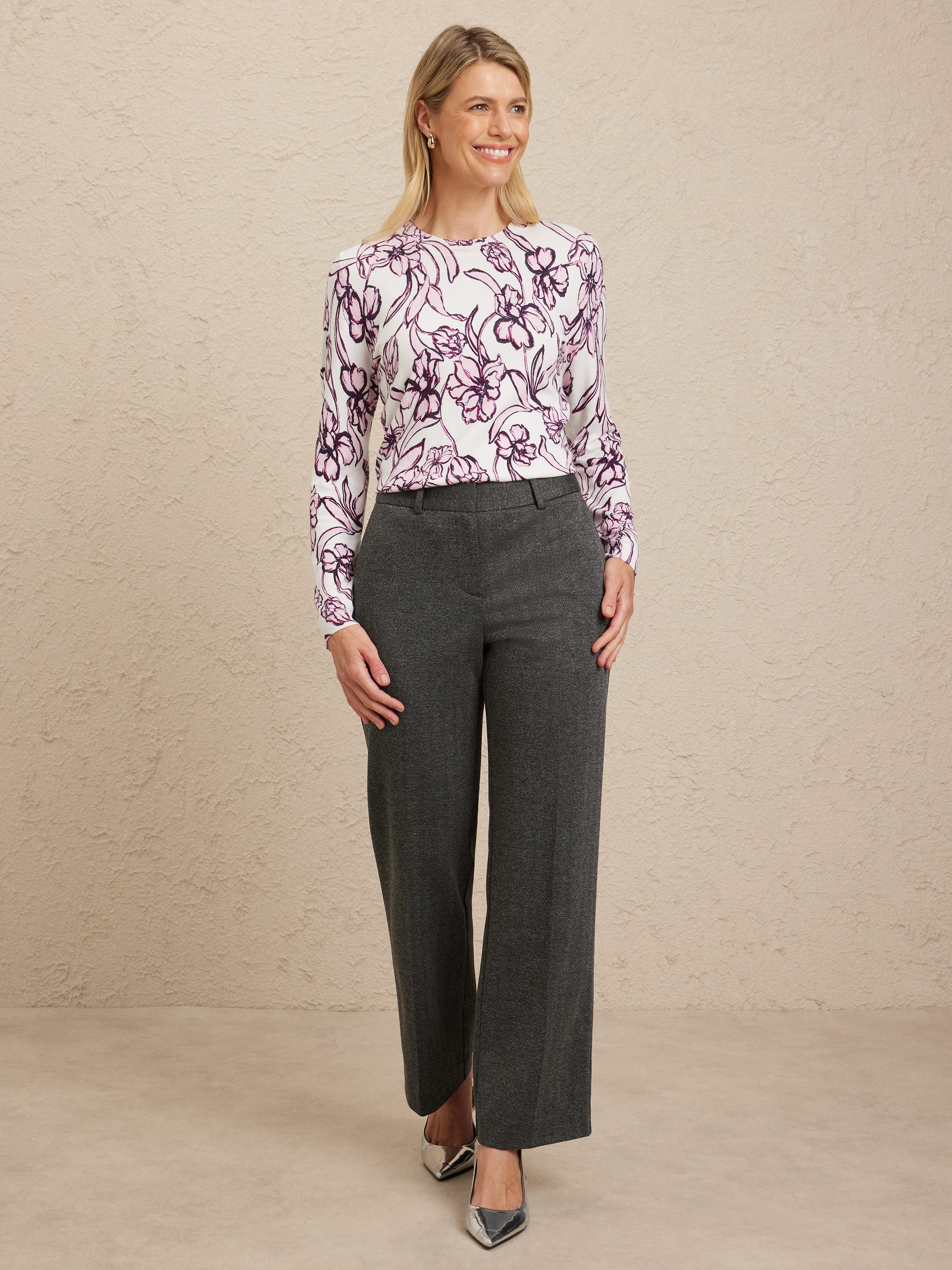 Harlo Crew Neck Print Jumper