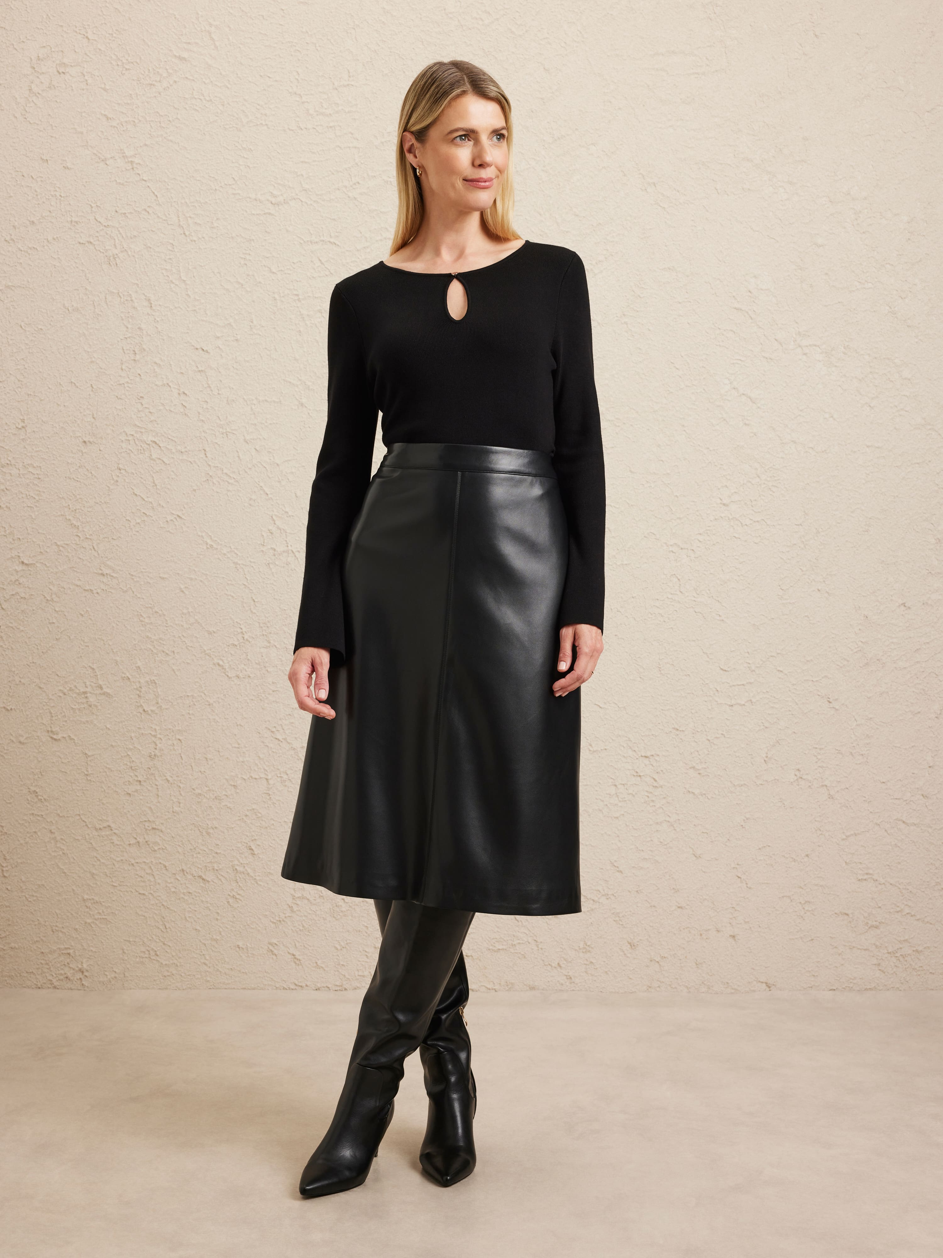 Long Sleeve Kelly Keyhole Jumper