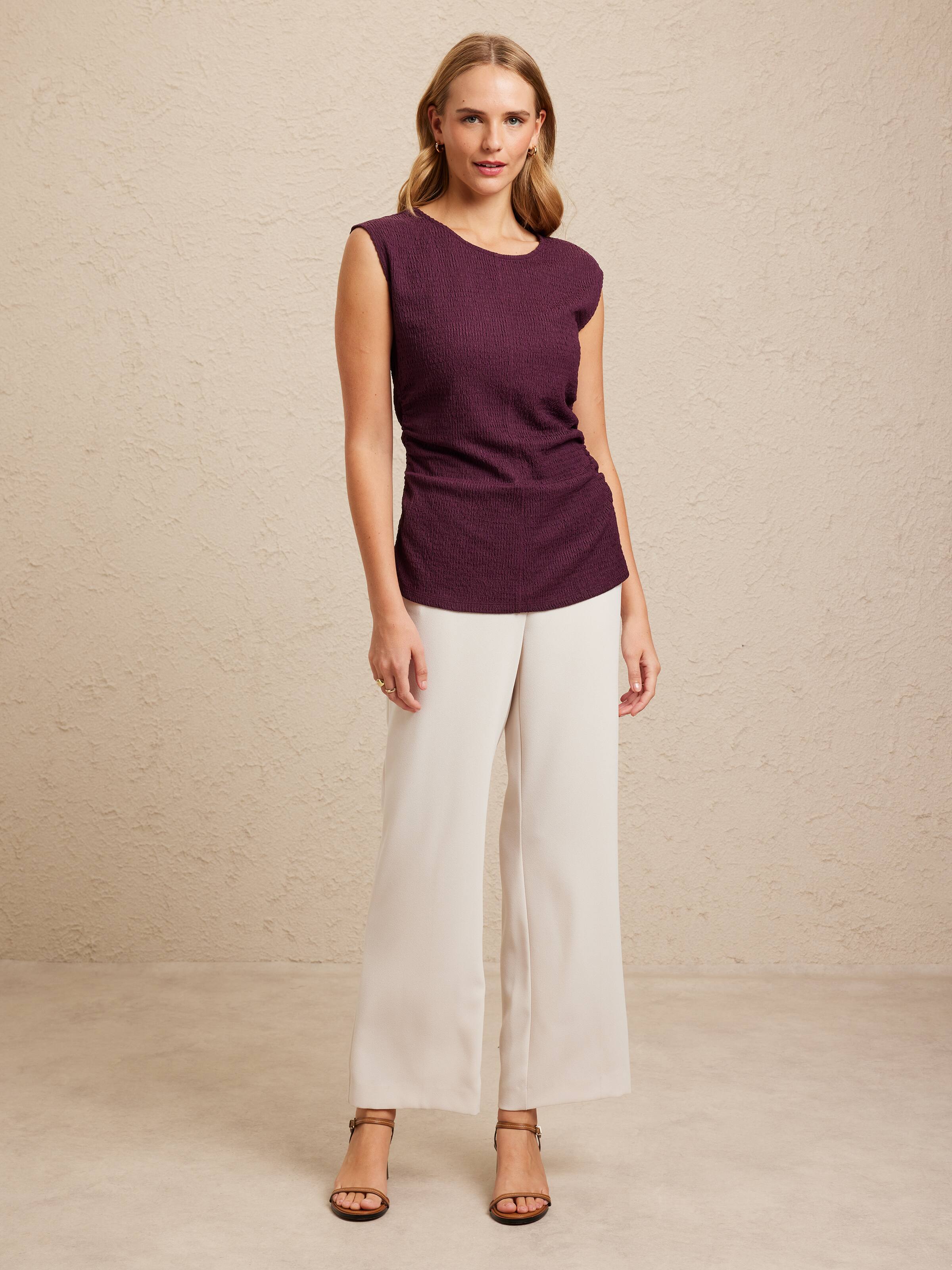 Cecilia Ripple Jersey Top