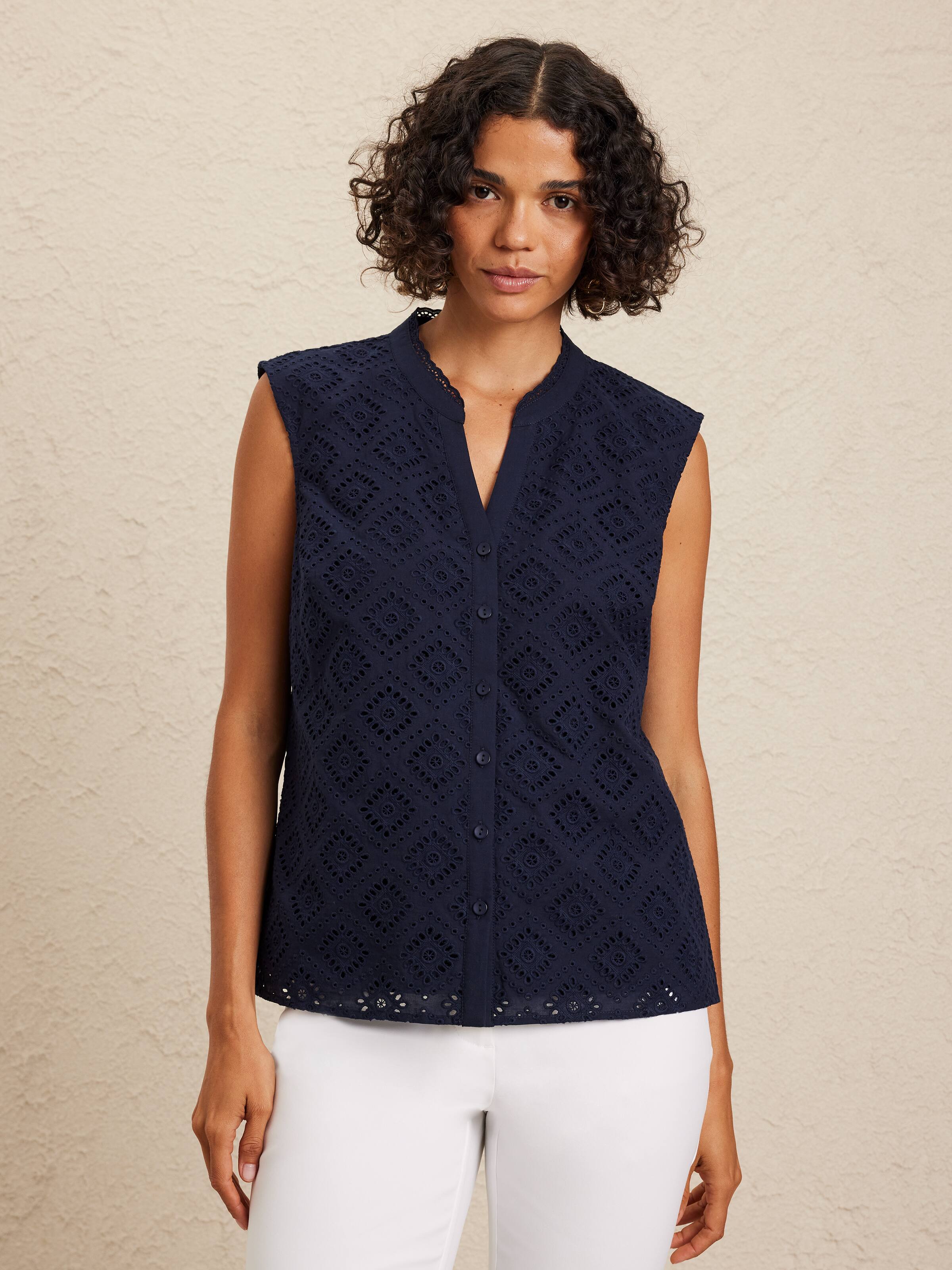 Valeria Cotton Broderie Top