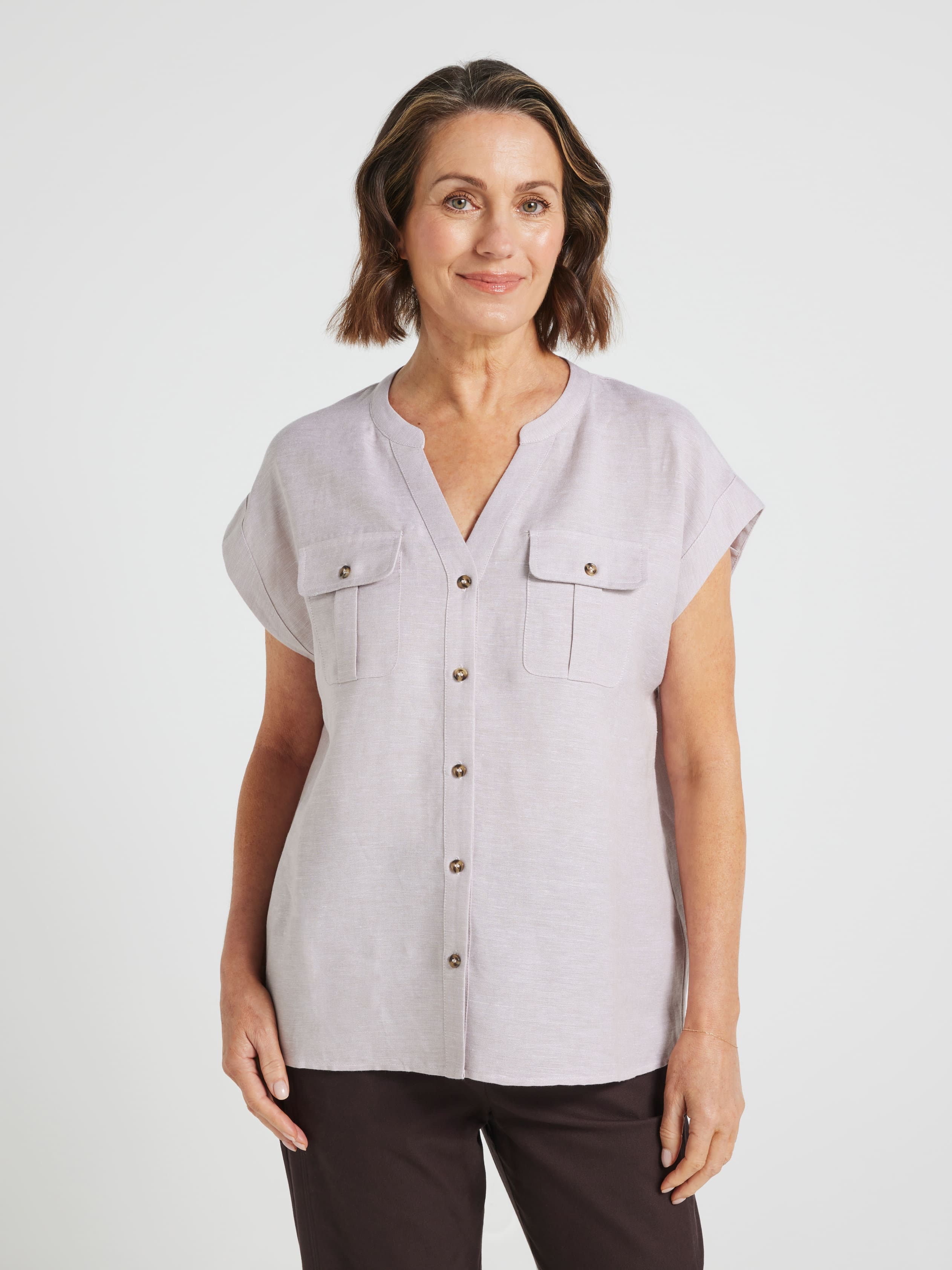 Whitney Linen Blend Top