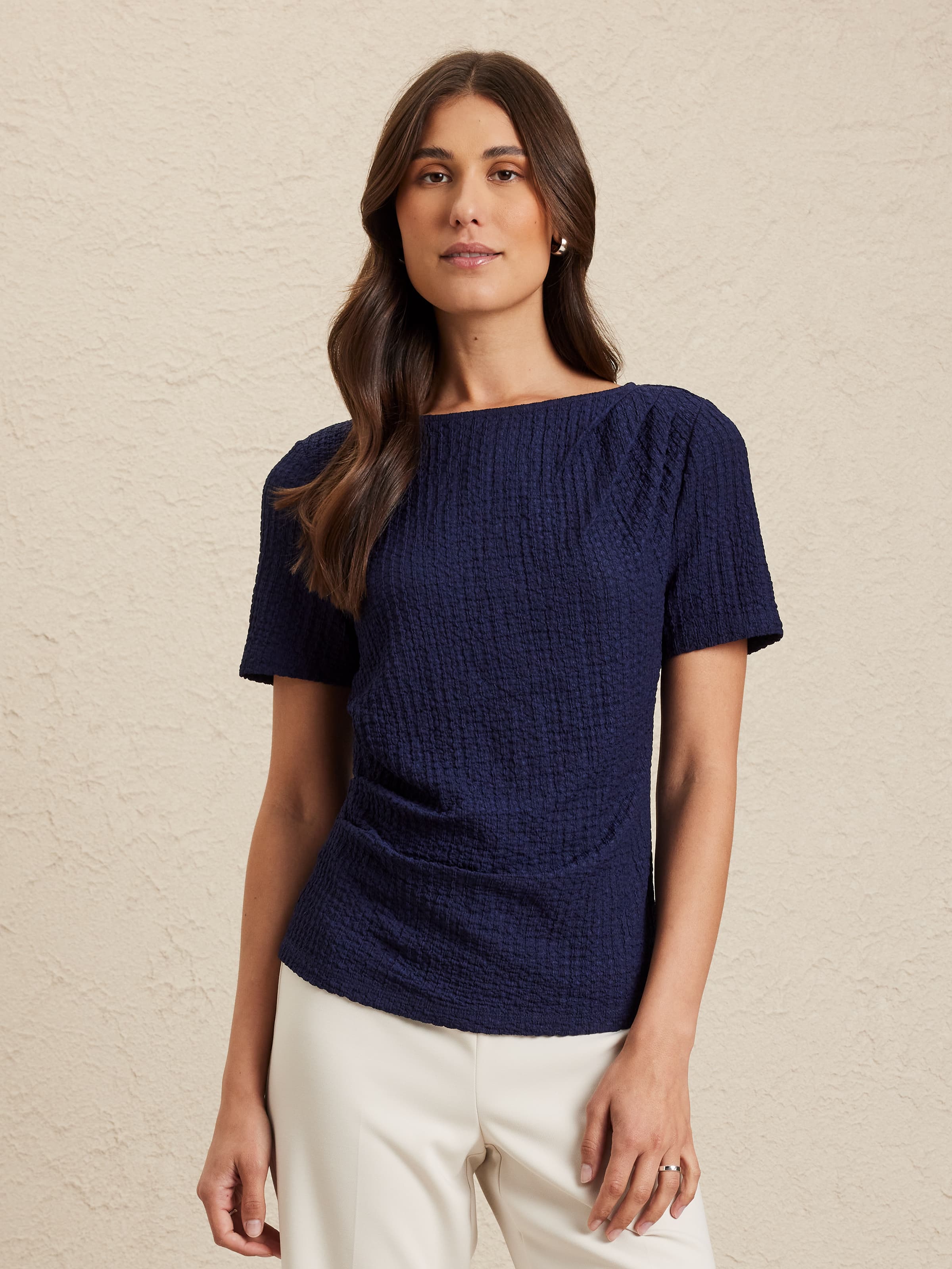 Viviana Ripple Jersey Top