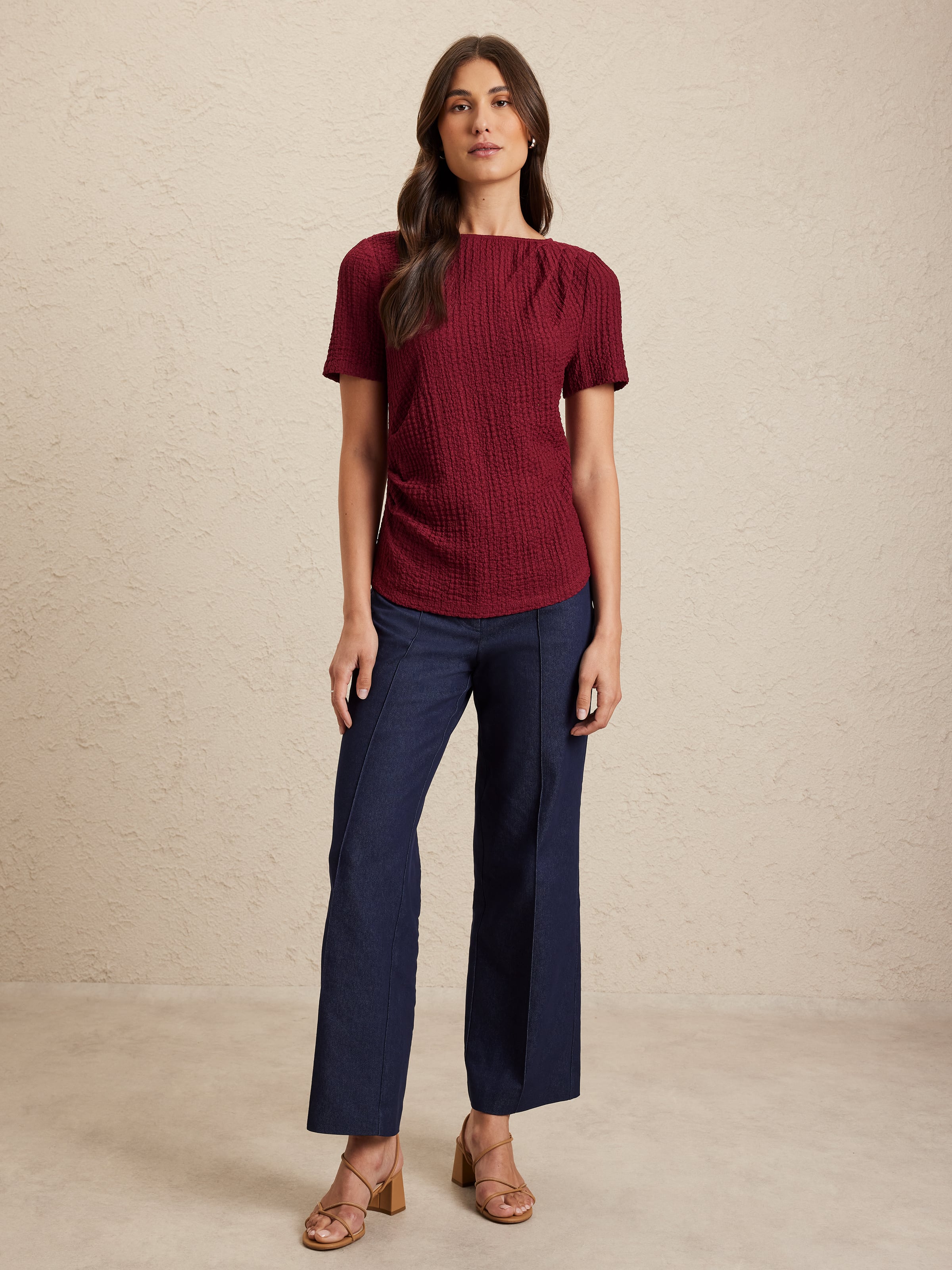 Viviana Ripple Jersey Top