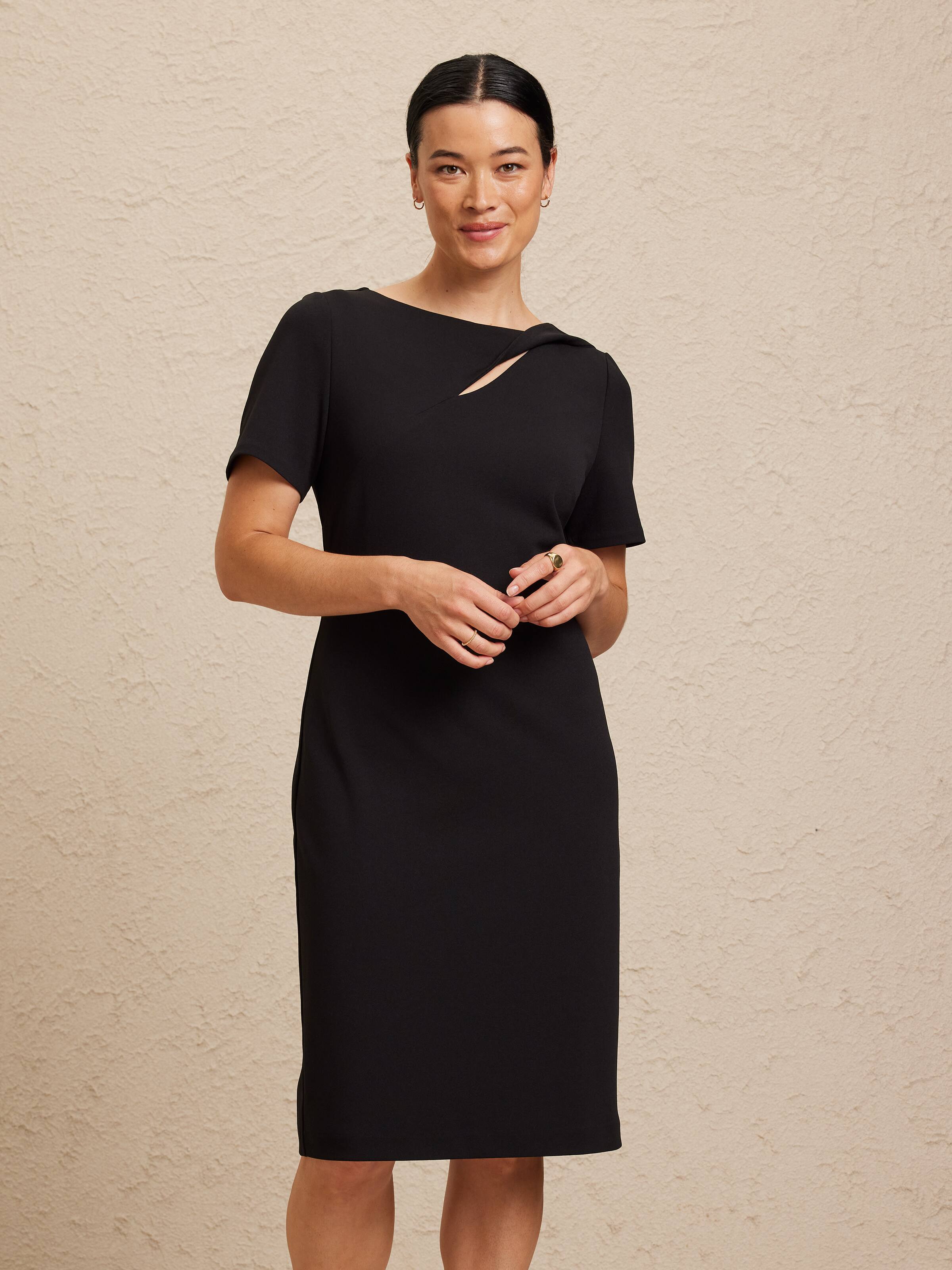Becky Asymmetrical Neck Dress
