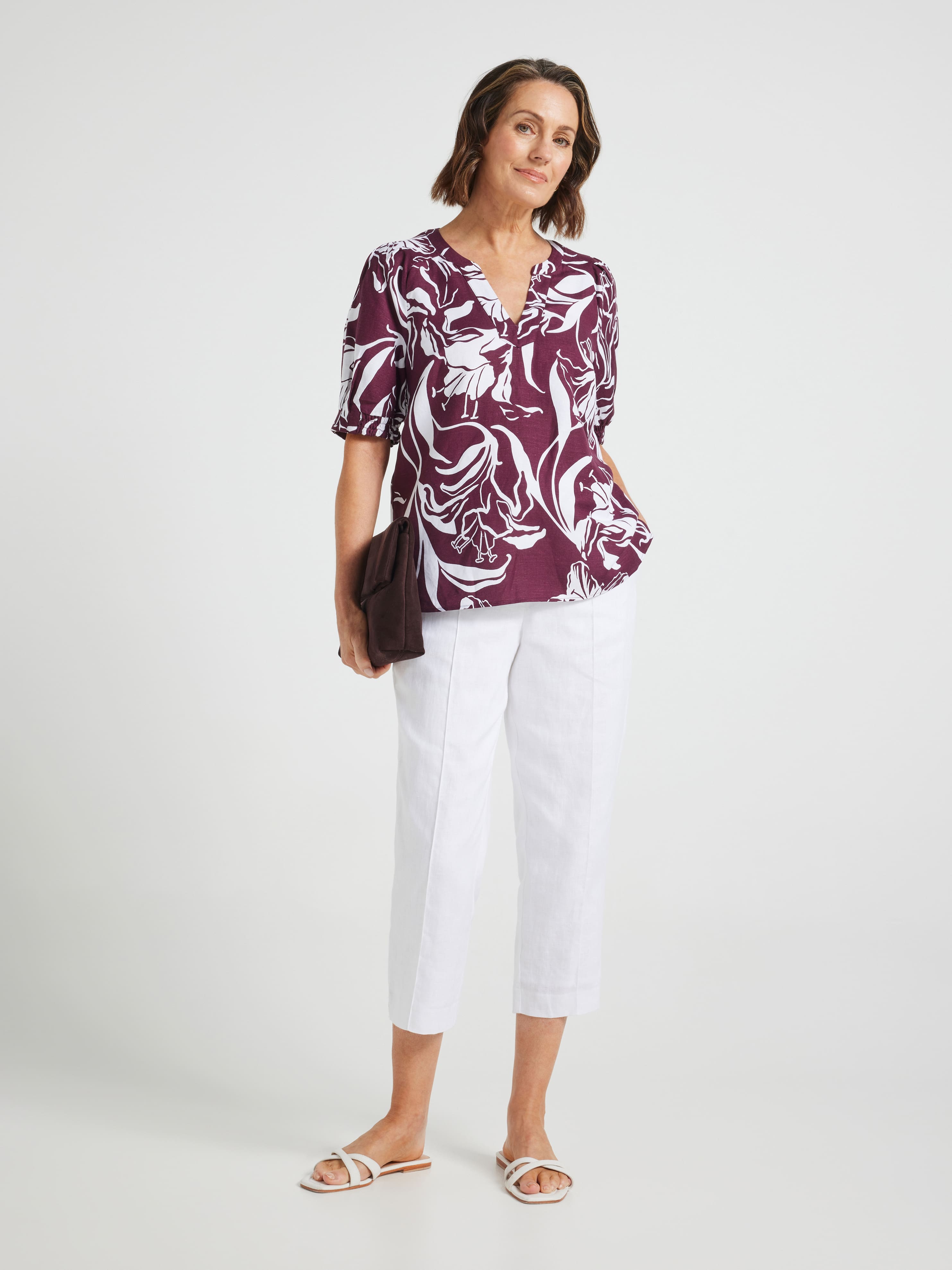 Delia Linen Blend Top