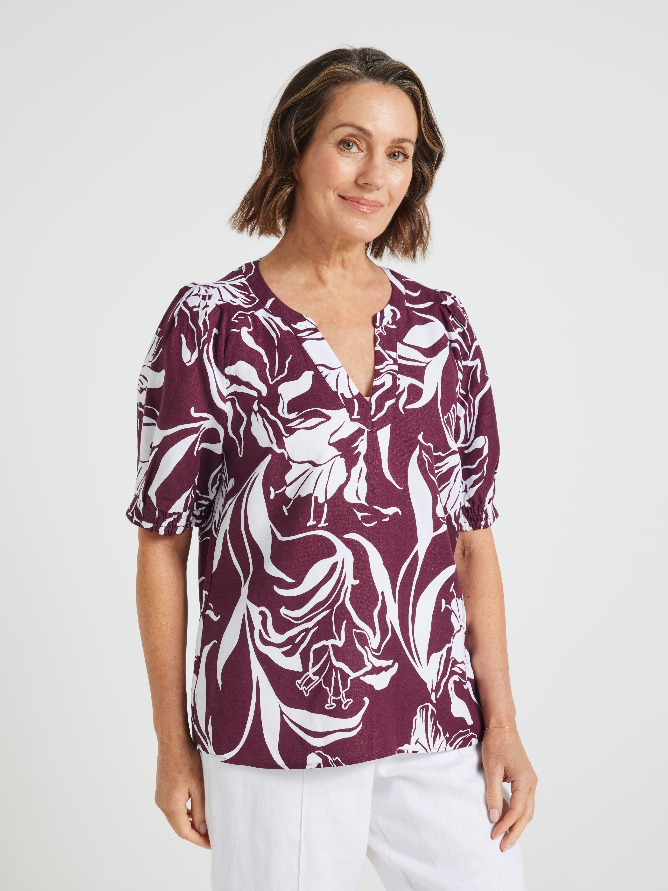 Delia Linen Blend Top