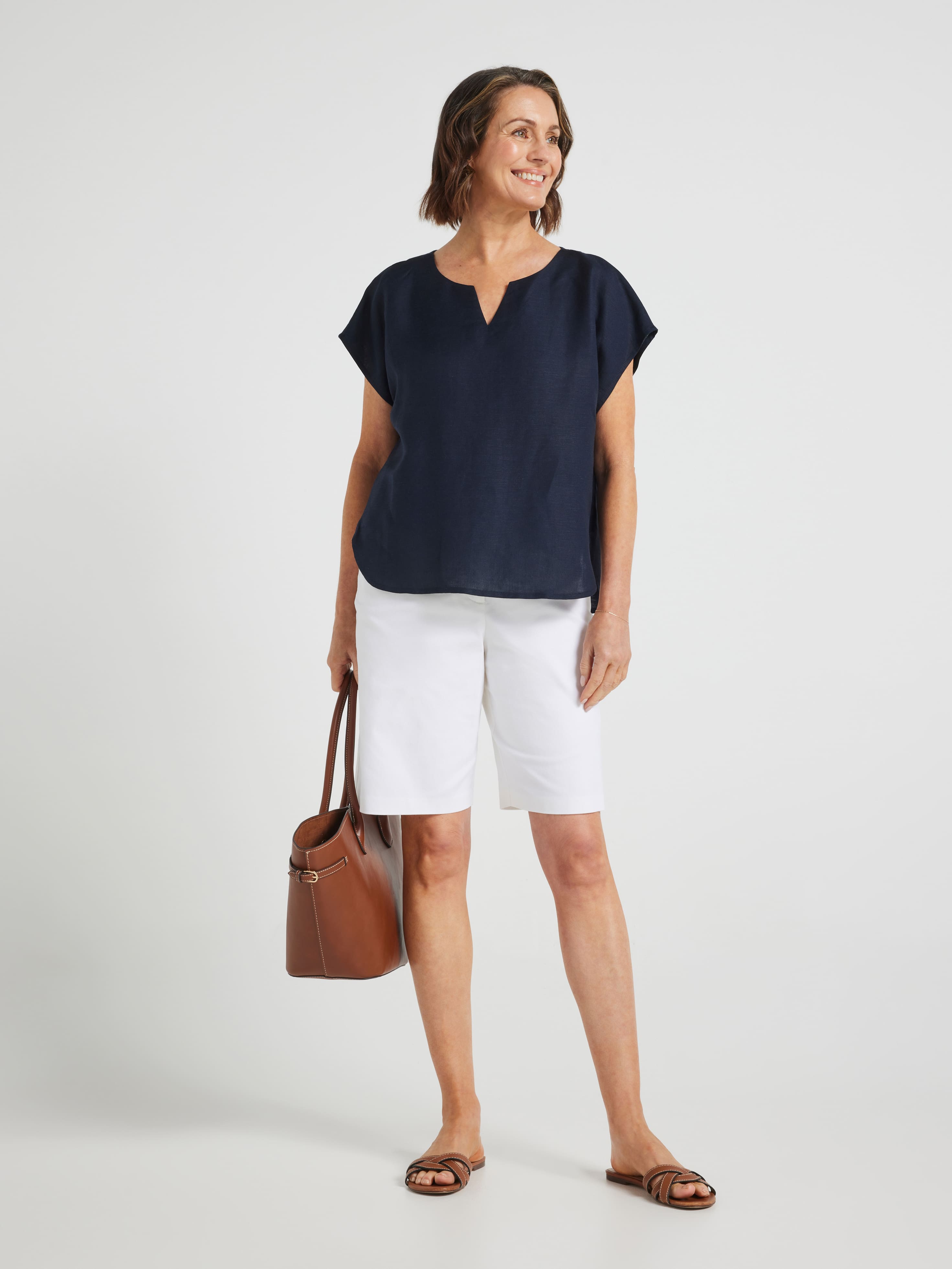 Demi Linen Blend Top
