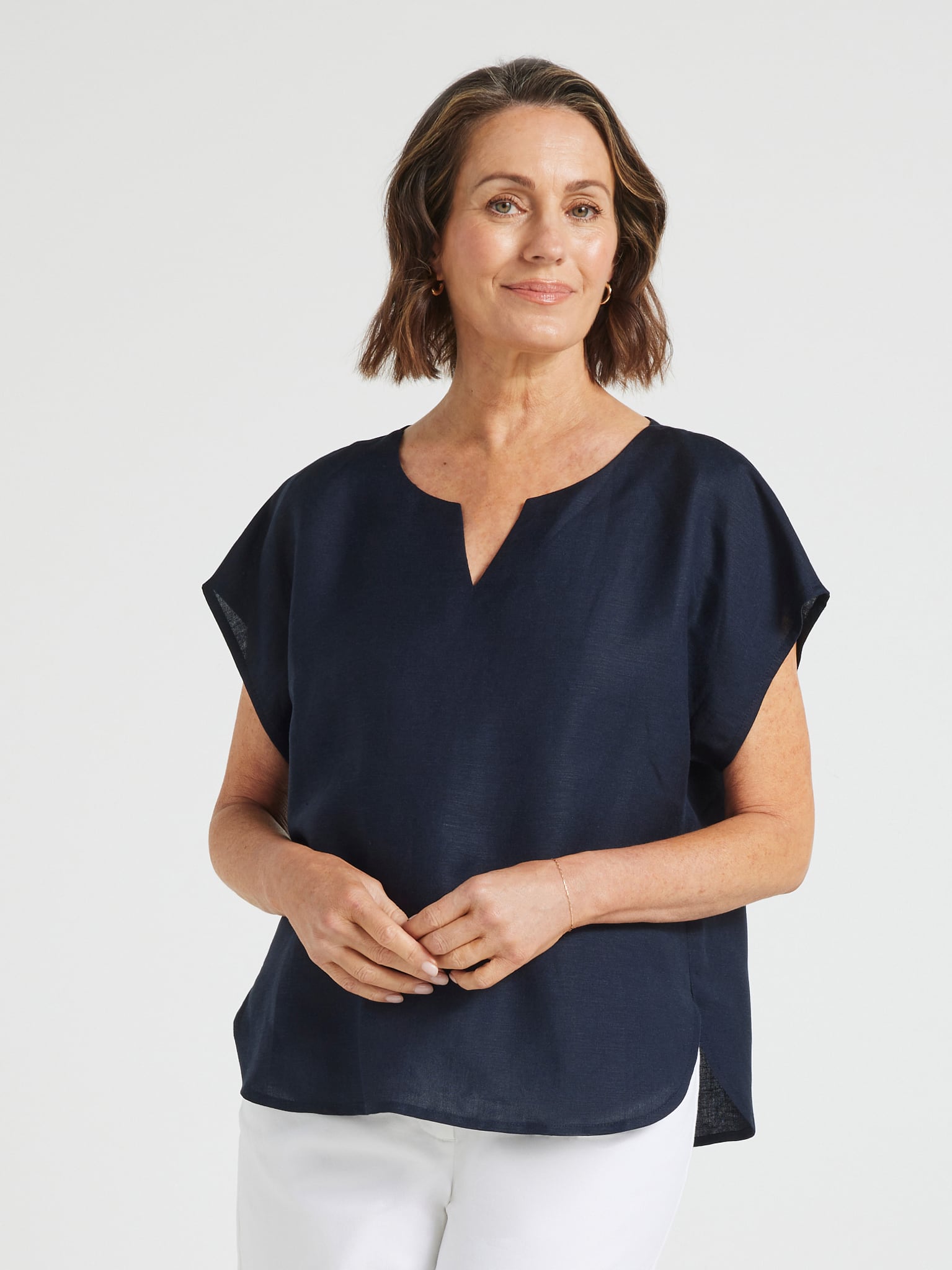 Demi Linen Blend Top