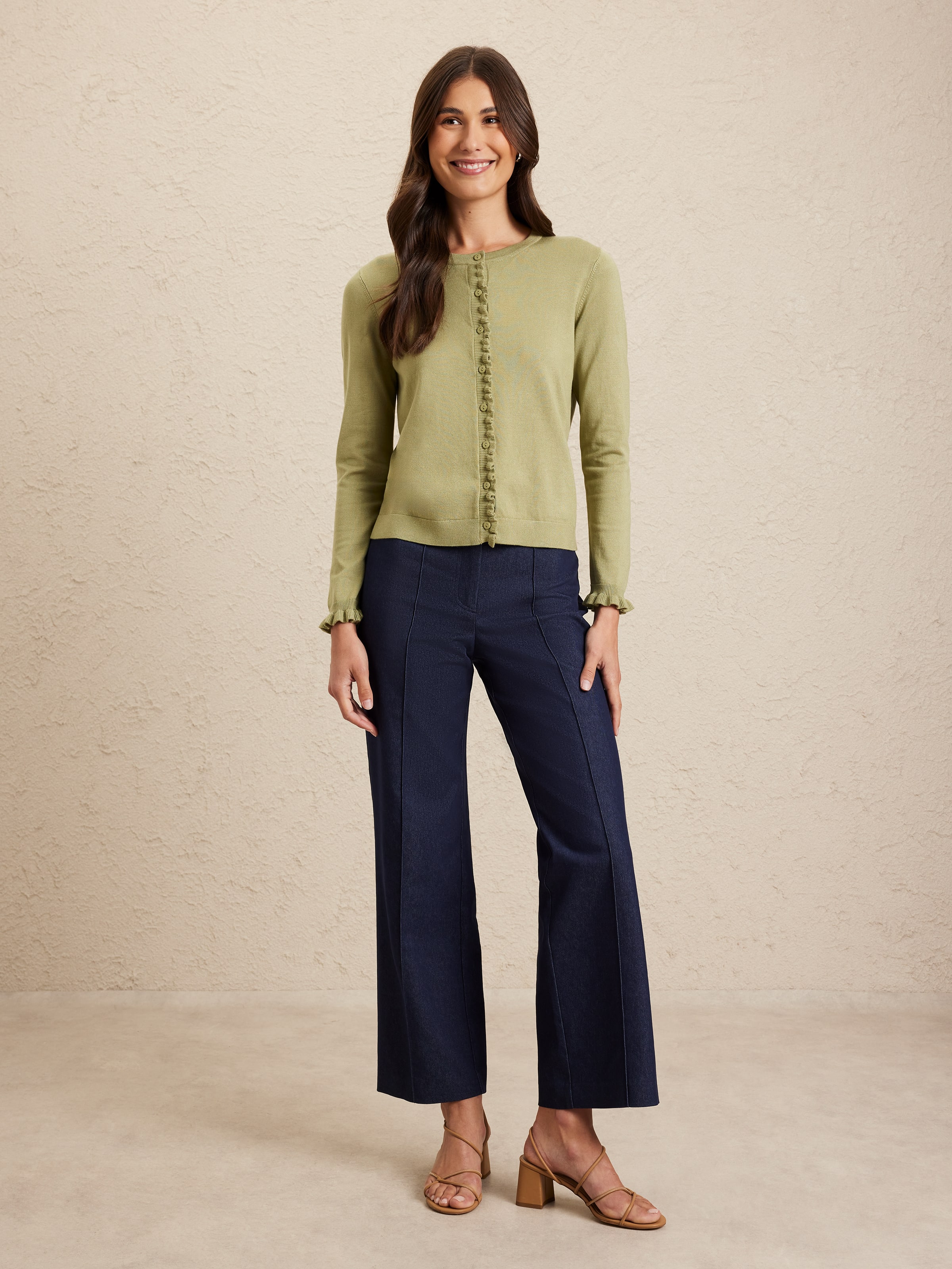 Milly Frill Button Through Cardigan