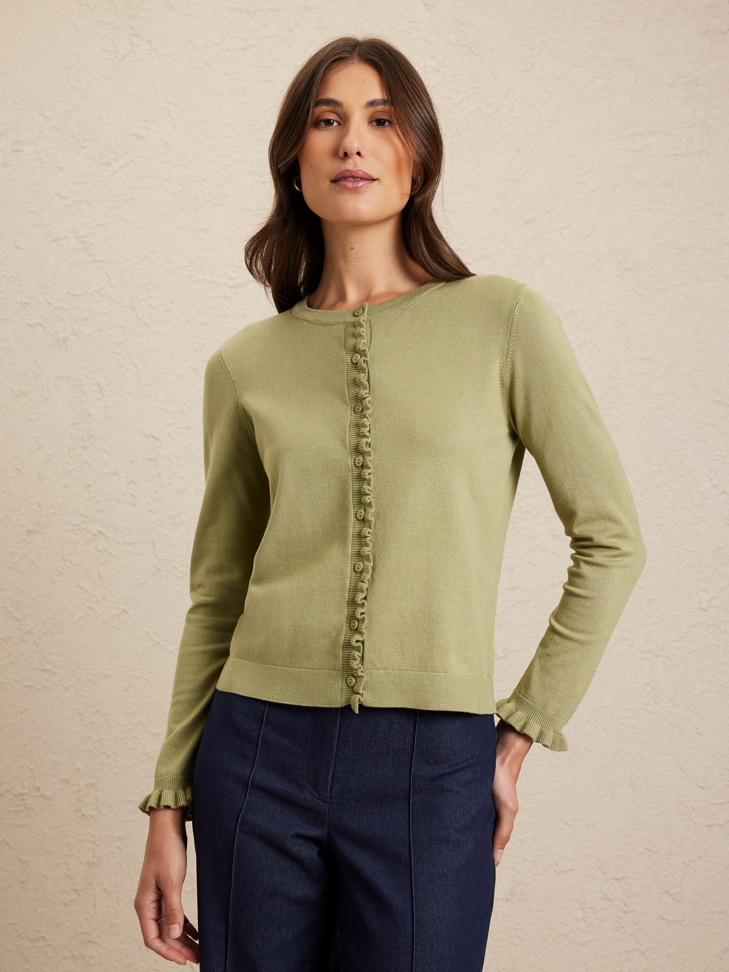 Milly Frill Button Through Cardigan