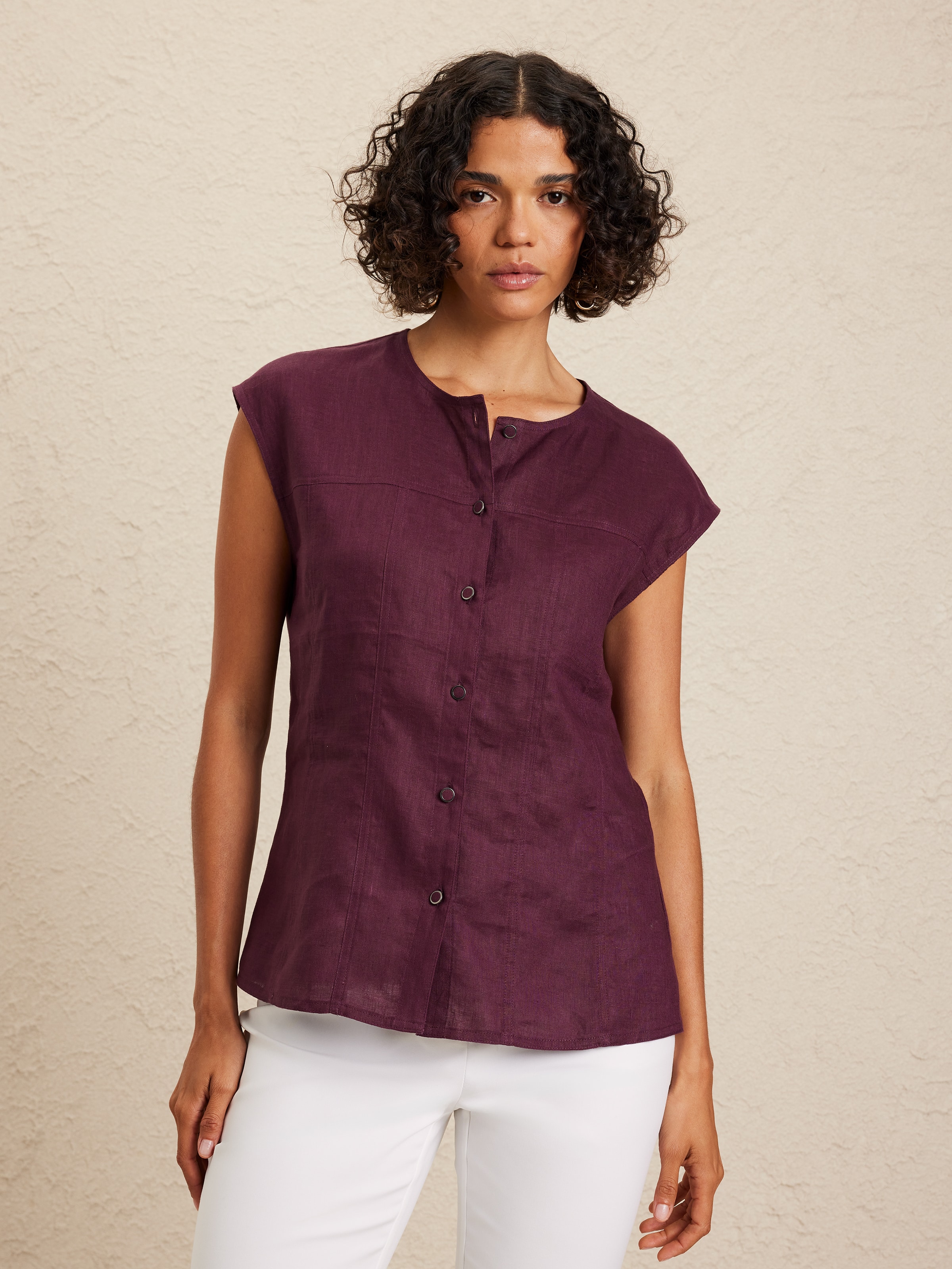 Albane Linen Top
