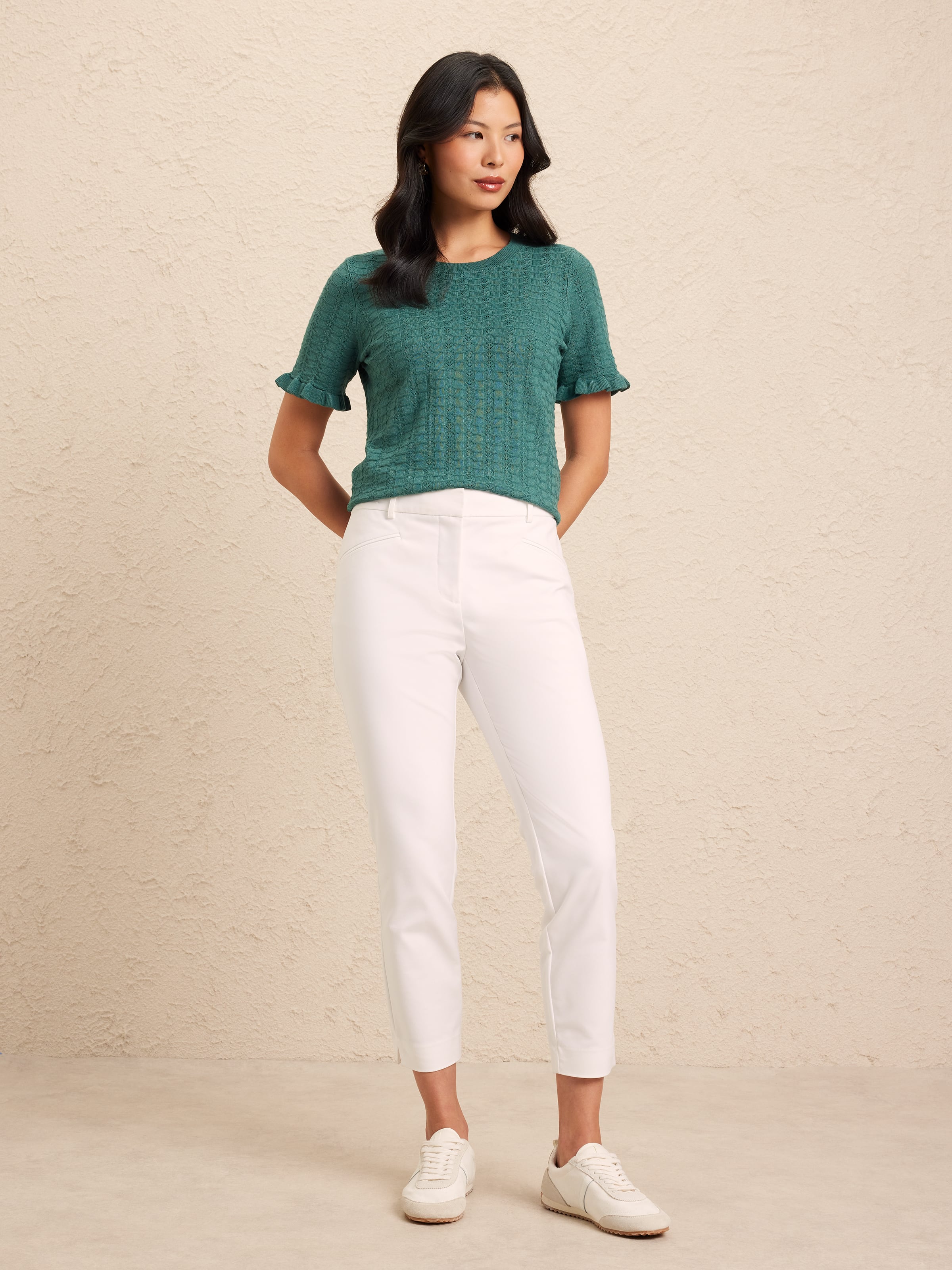 Tamsen Frill Sleeve Knit Top