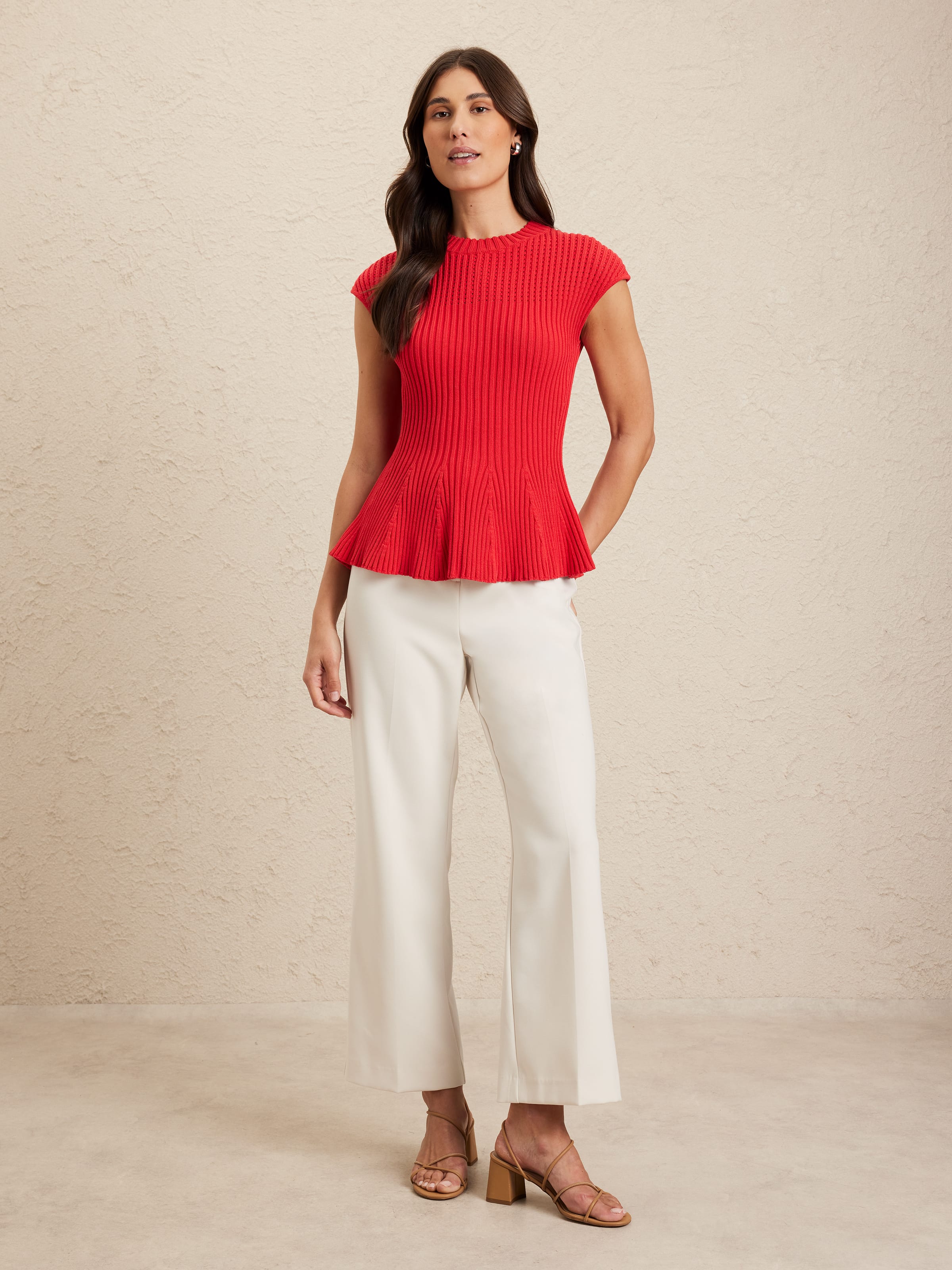 Pippa Peplum Knit Top