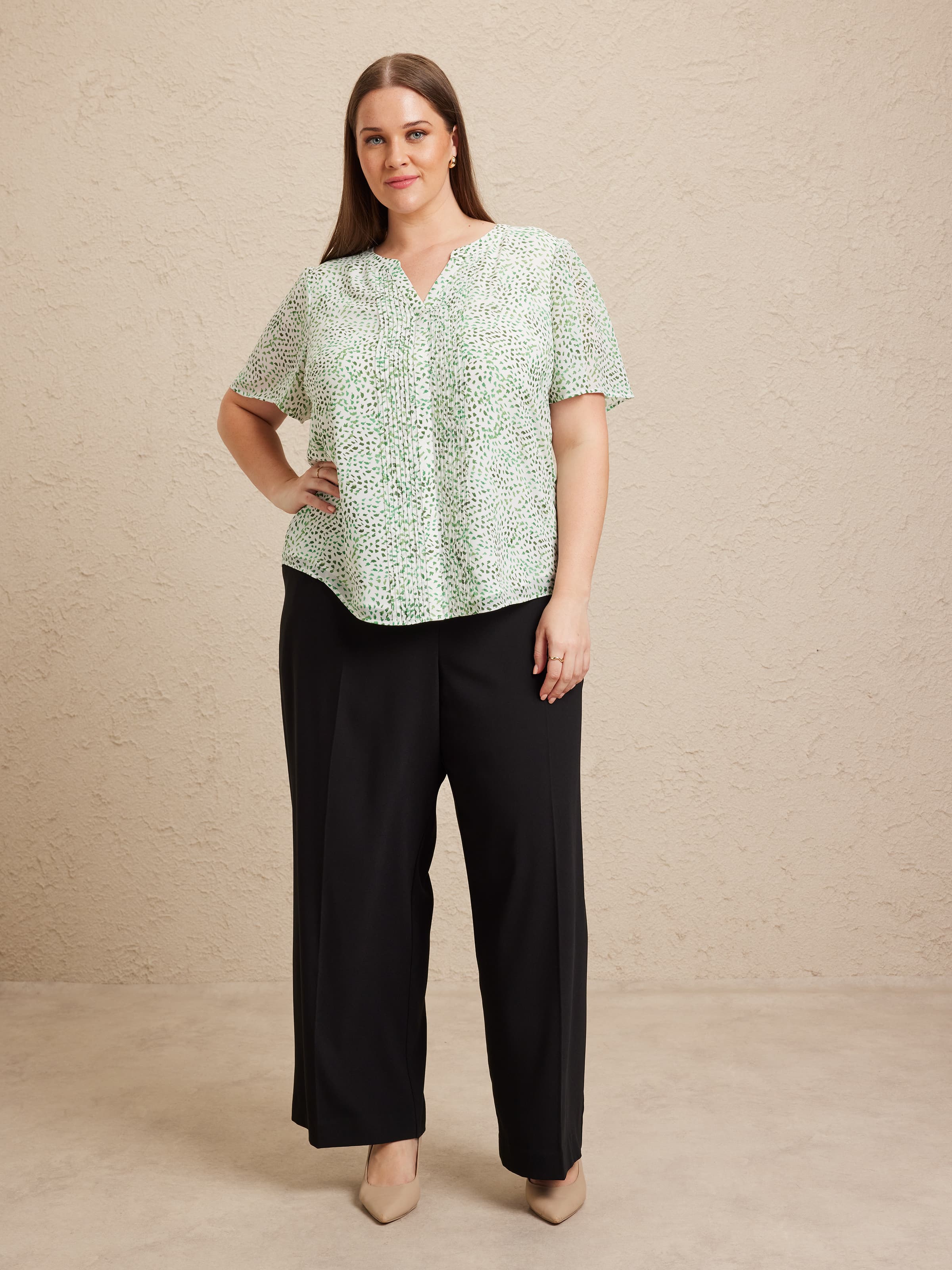 Curve Colby Pintuck Blouse