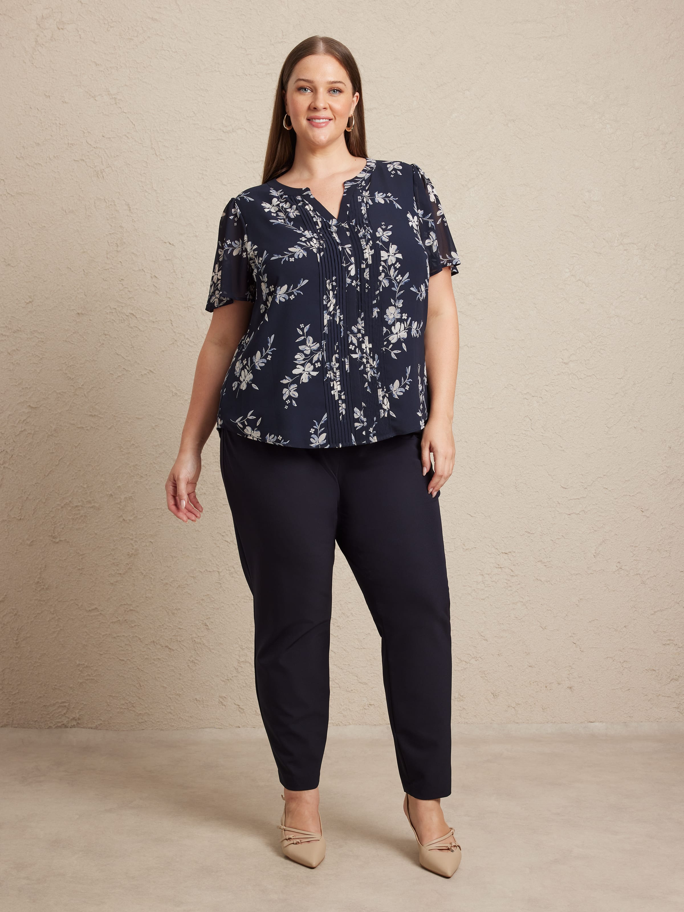 Curve Colby Pintuck Blouse