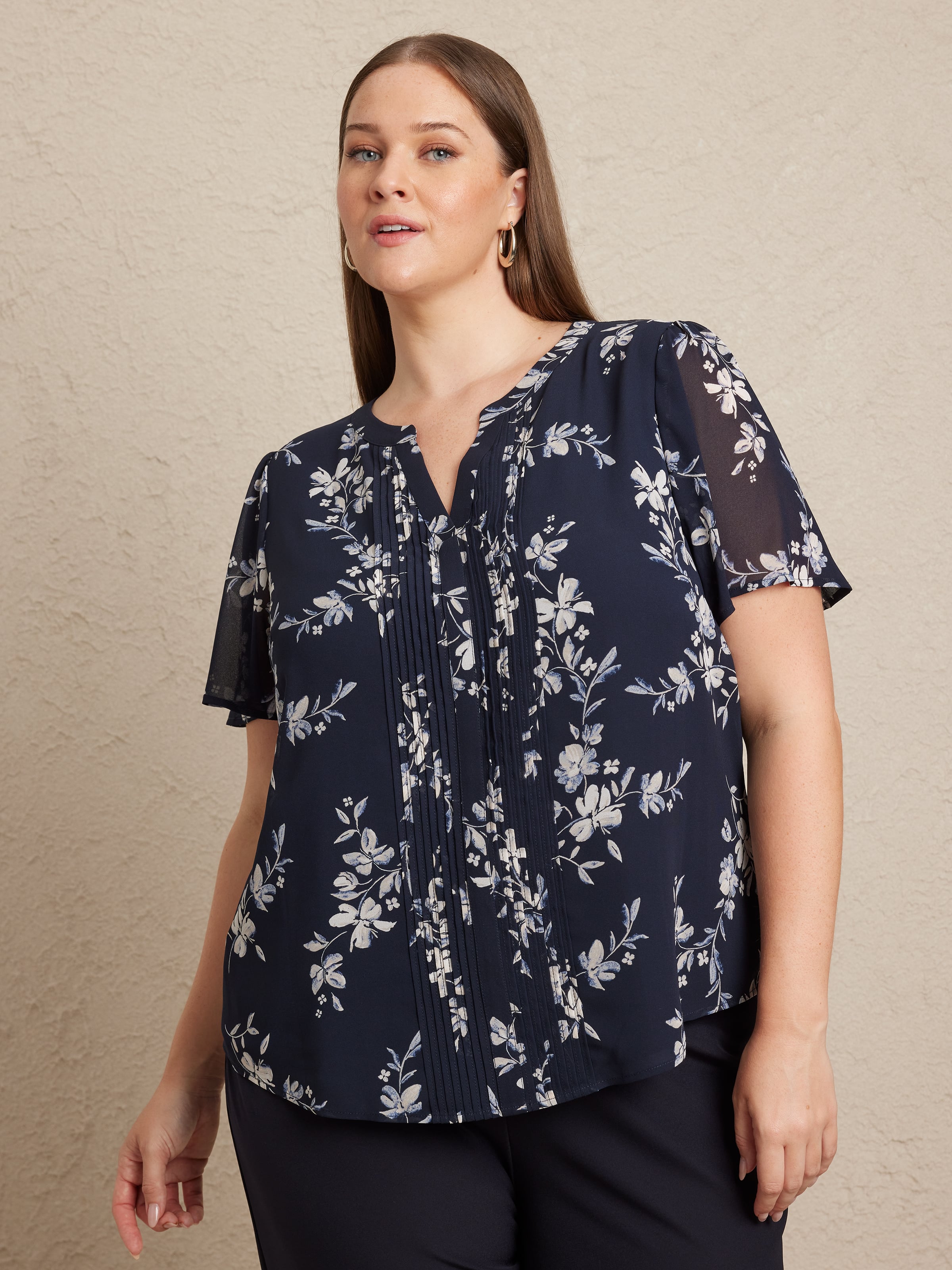 Curve Colby Pintuck Blouse