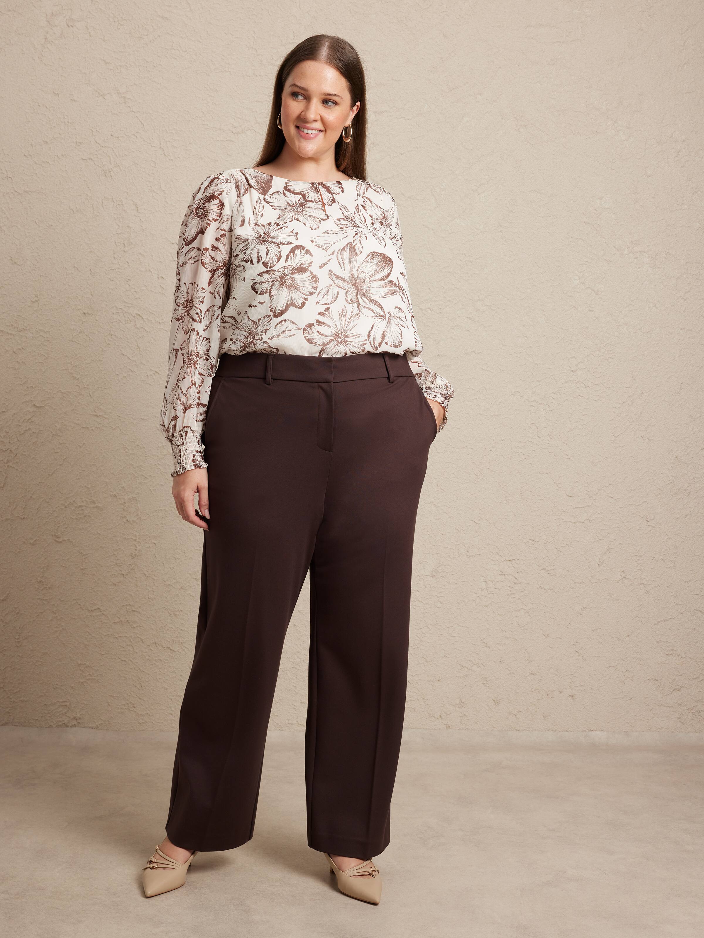 Curve Clarissa Wide Leg Ponte Pant