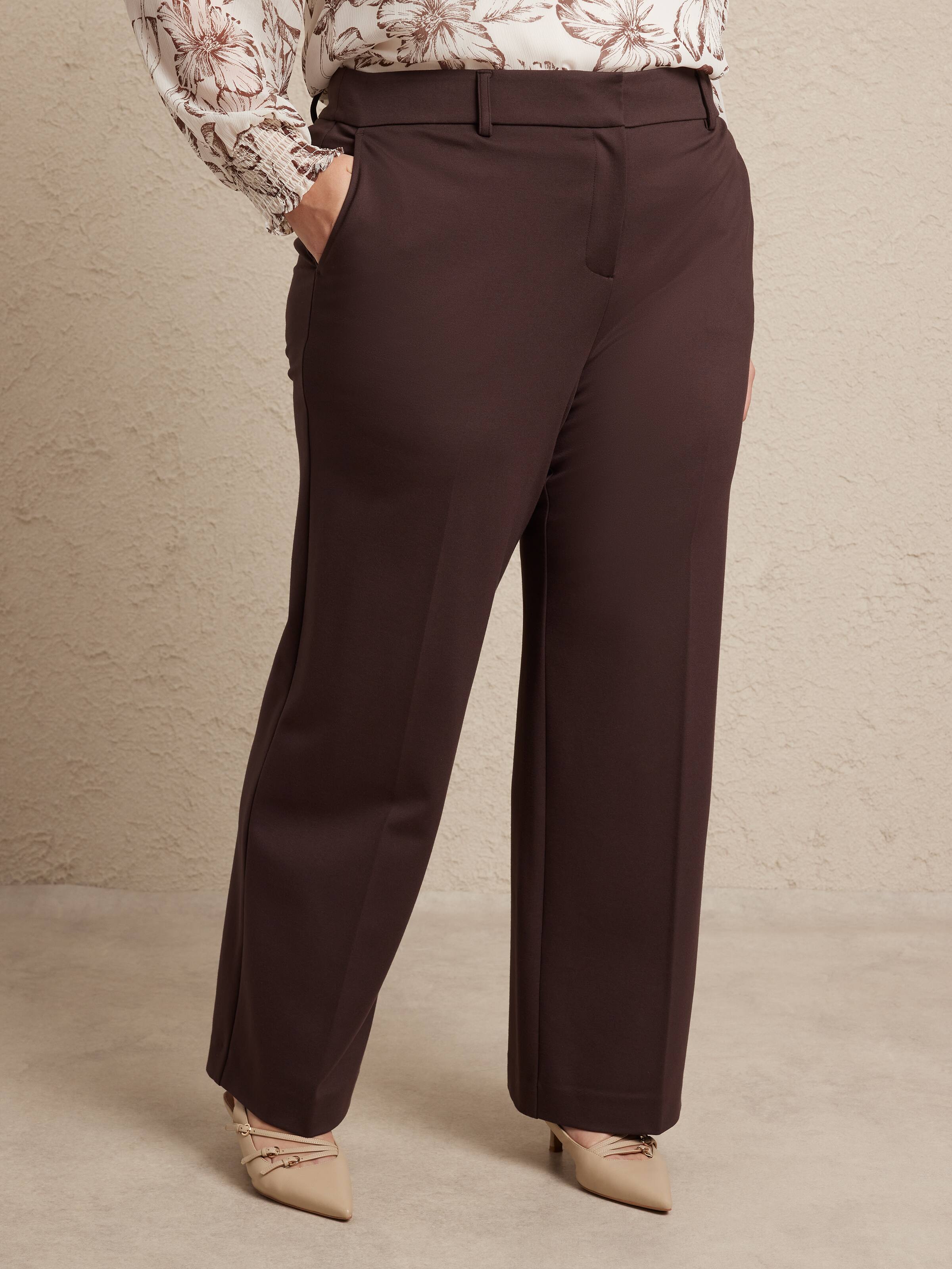 Curve Clarissa Wide Leg Ponte Pant
